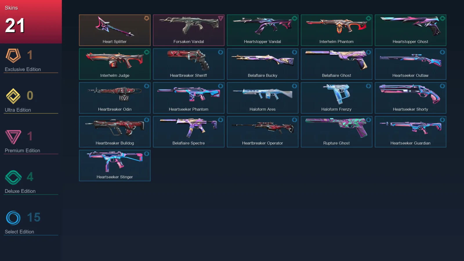 EU | Lv37 | Unranked | 21 Skin | 15 Agent | 18 Buddy — Unranked / Smurf Valorant