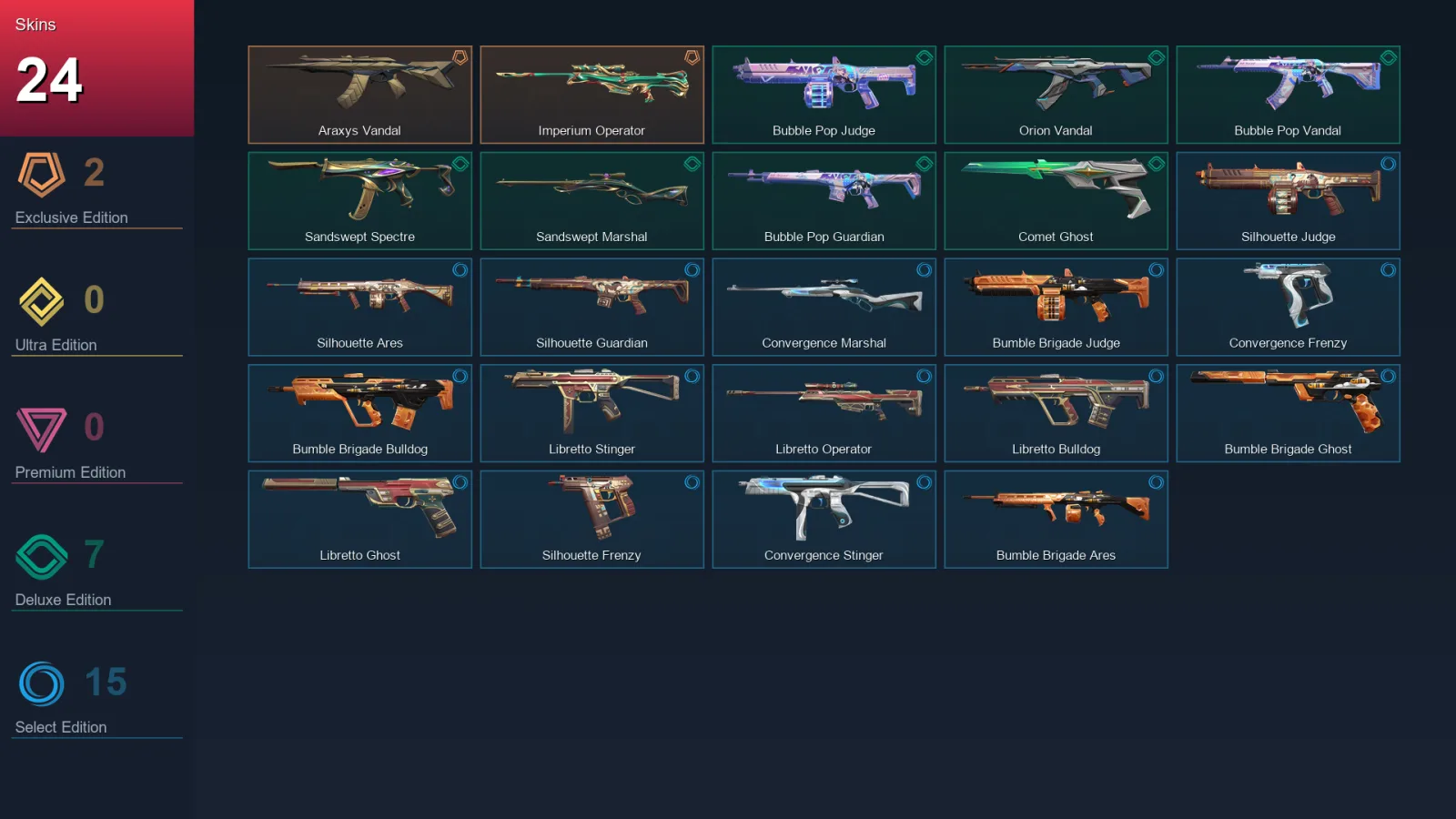 AP | Lv91 | Unranked | 24 Skin | 28 Agent | 53 Buddy