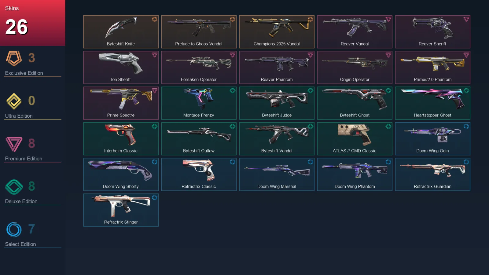 EU | Lv96 | Unranked | 26 Skin | 28 Agent | 37 Buddy