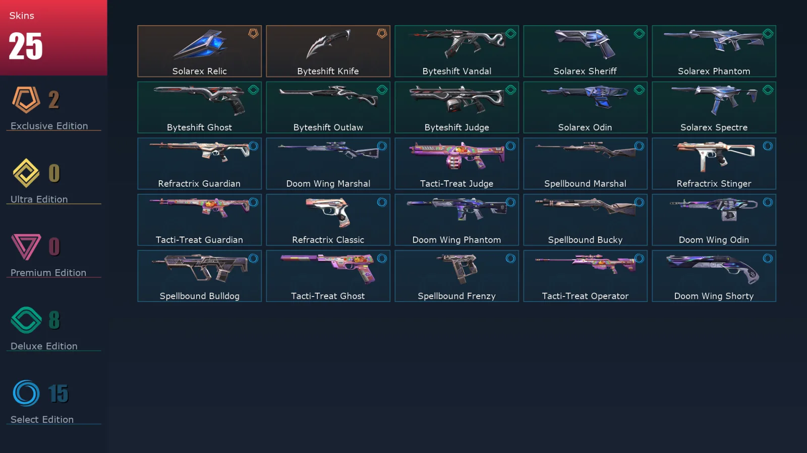 [Valorant] | EU | Level 50 | 11 Agents | 25 Skins