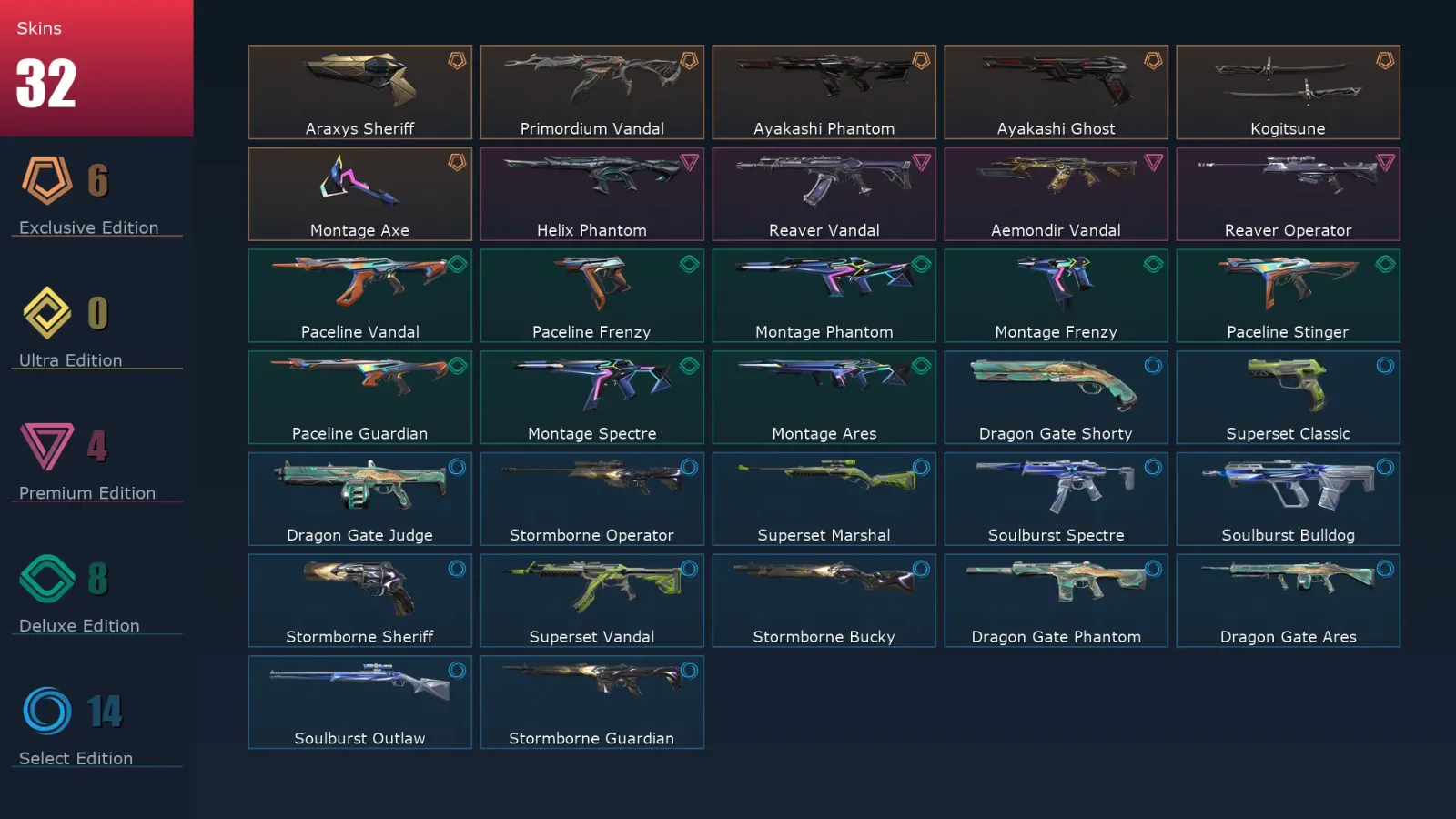 [Valorant] | EU | Level 1 | Immortal 1 | 16 Agents | 32 Skins — Valorant account