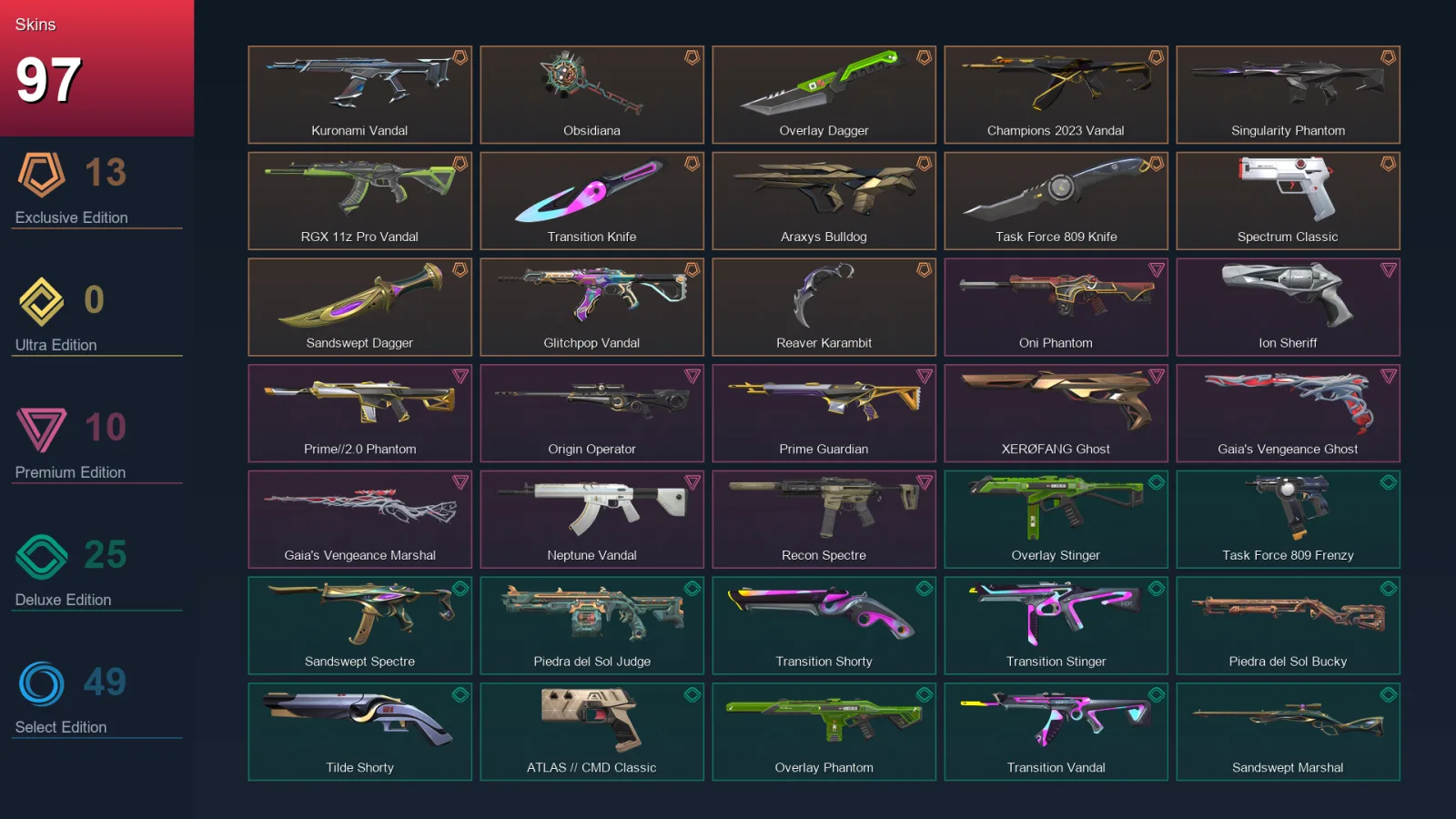 BR | Lv338 | Unranked | 97 Skin | 27 Agent | 159 Buddy