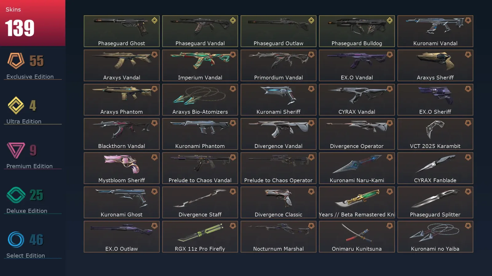 [Valorant] | EU | Level 96 | Diamond 2 | 12 Agents | 139 Skins — Valorant account
