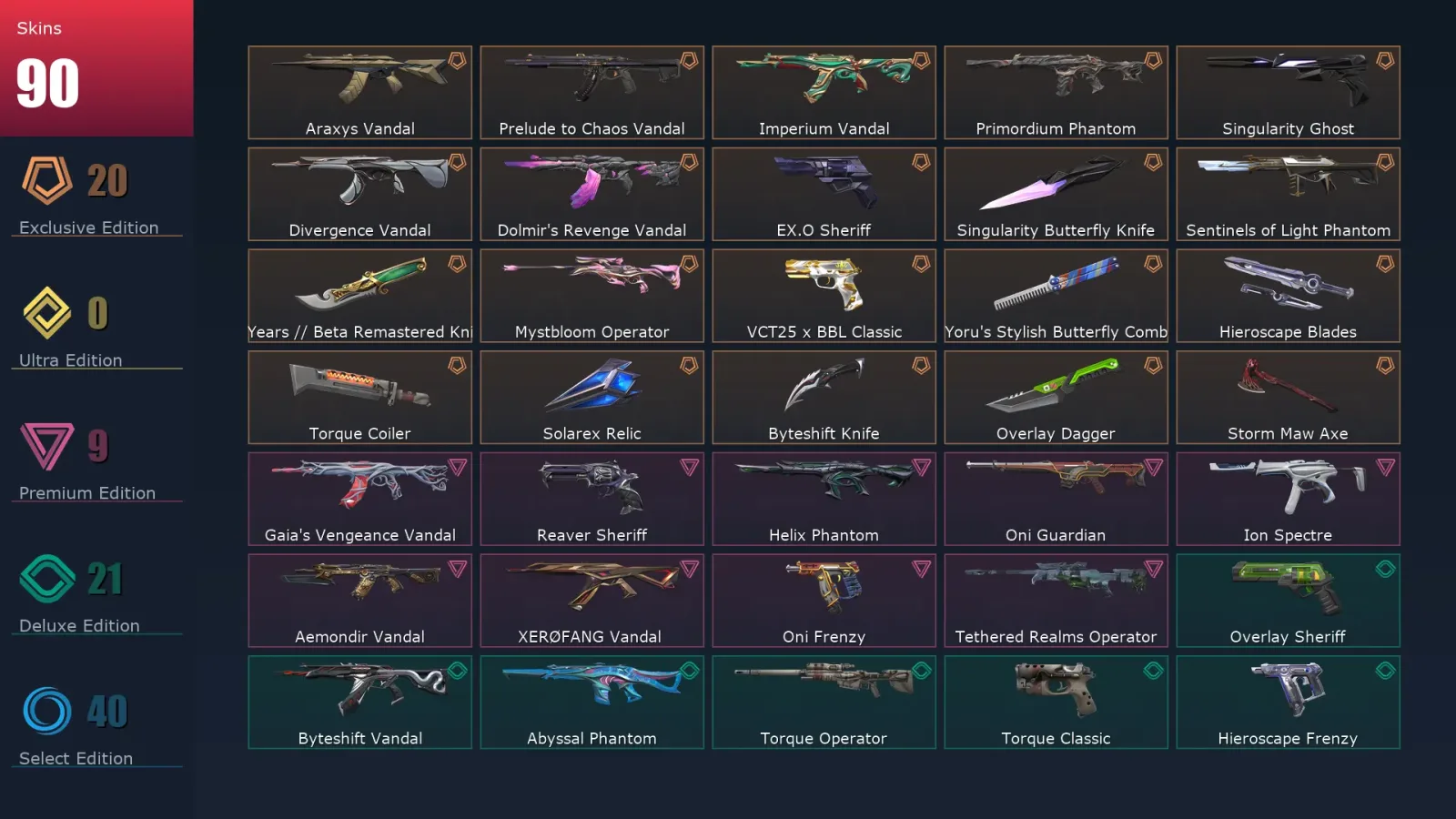 [Valorant] | EU | Level 113 | 28 Agents | 90 Skins — Valorant account