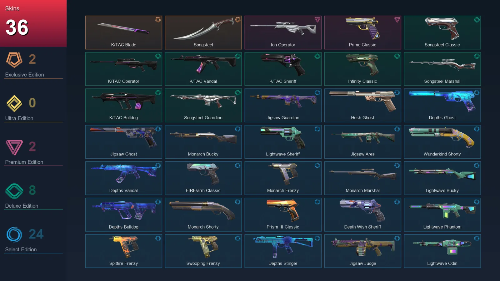 BR | Lv128 | Unranked | 36 Skin | 19 Agent | 46 Buddy — Valorant account