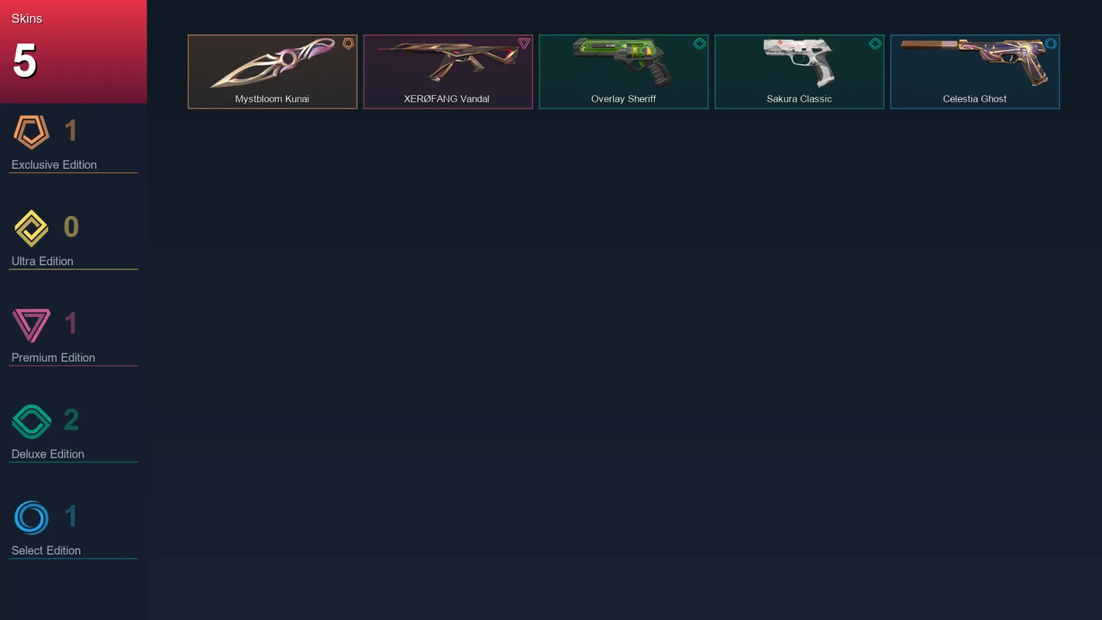 NA | Lv70 | Unranked | 5 Skin | 20 Agent | 30 Buddy