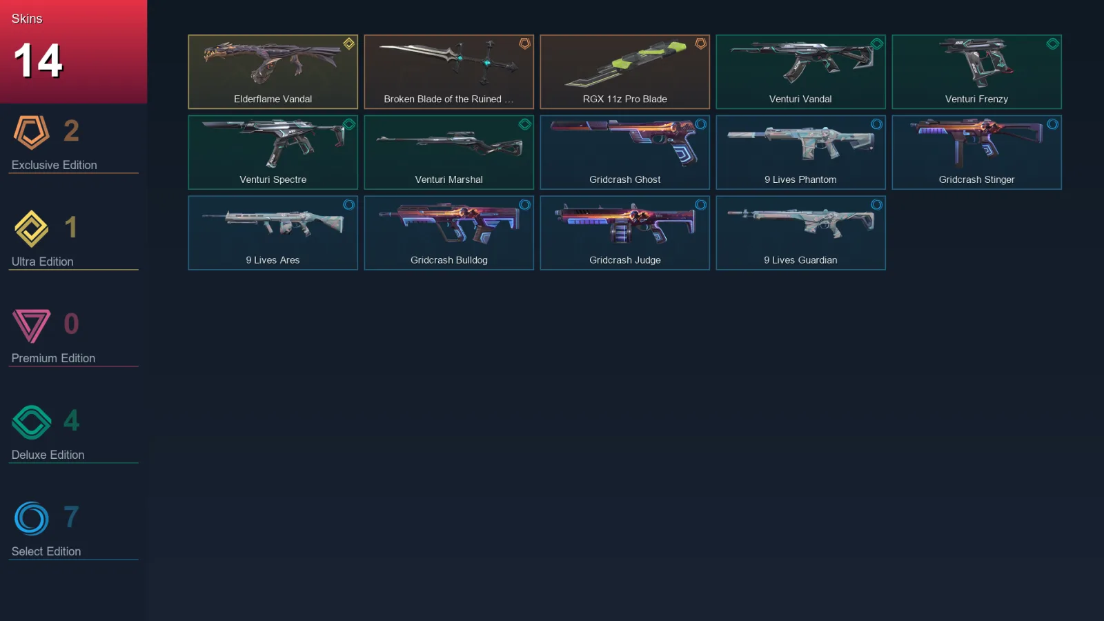 AP | Lv27 | Unranked | 14 Skin | 11 Agent | 12 Buddy