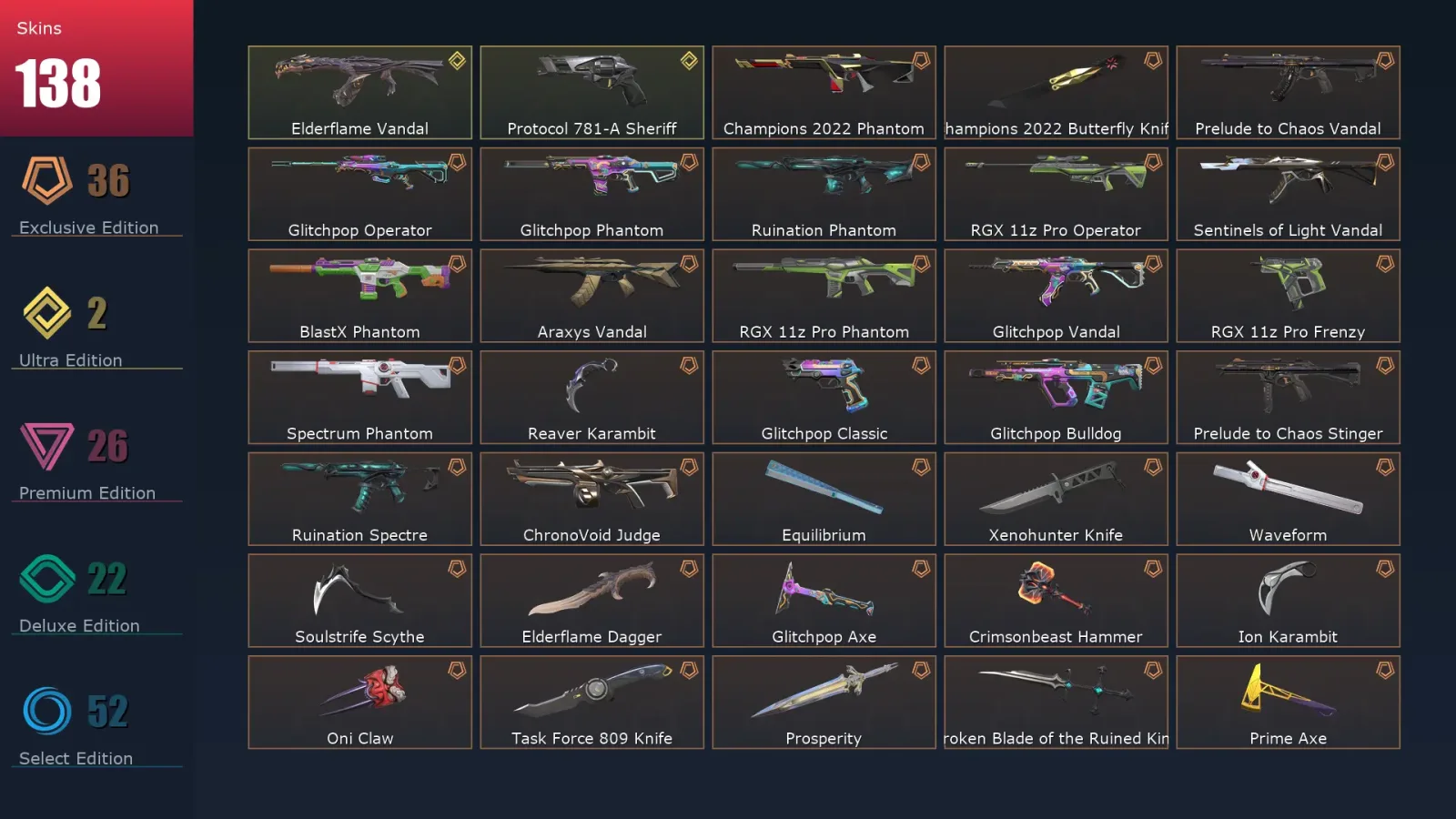 [Valorant] | EU | Level 269 | Diamond 1 | 29 Agents | 138 Skins — Valorant account