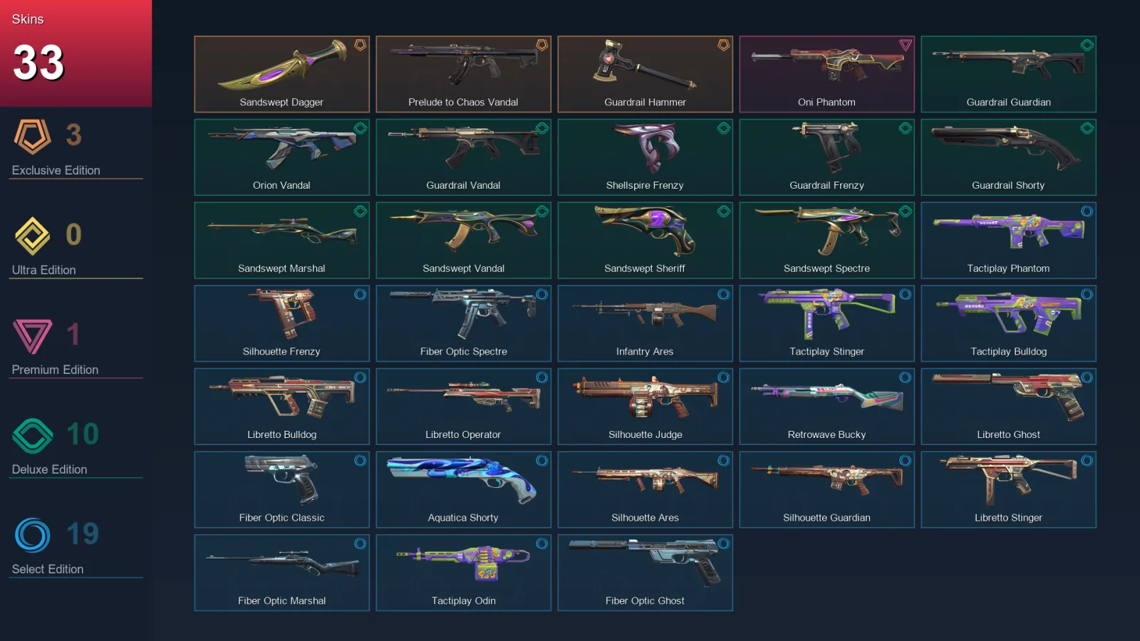 EU | Lv48 | Unranked | 33 Skin | 14 Agent | 25 Buddy — Valorant account