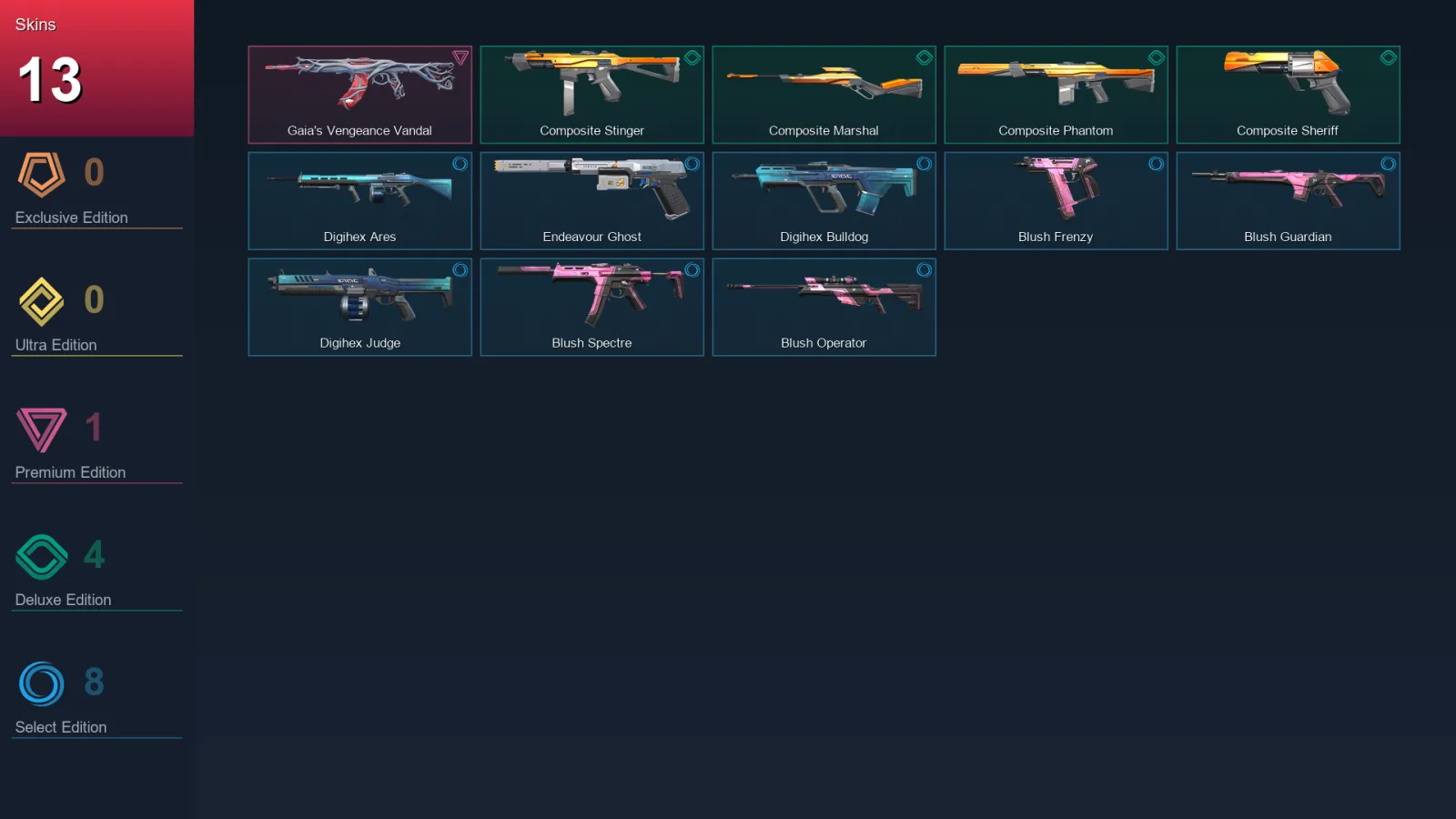 EU | Lv39 | Unranked | 13 Skin | 15 Agent | 21 Buddy — Valorant account