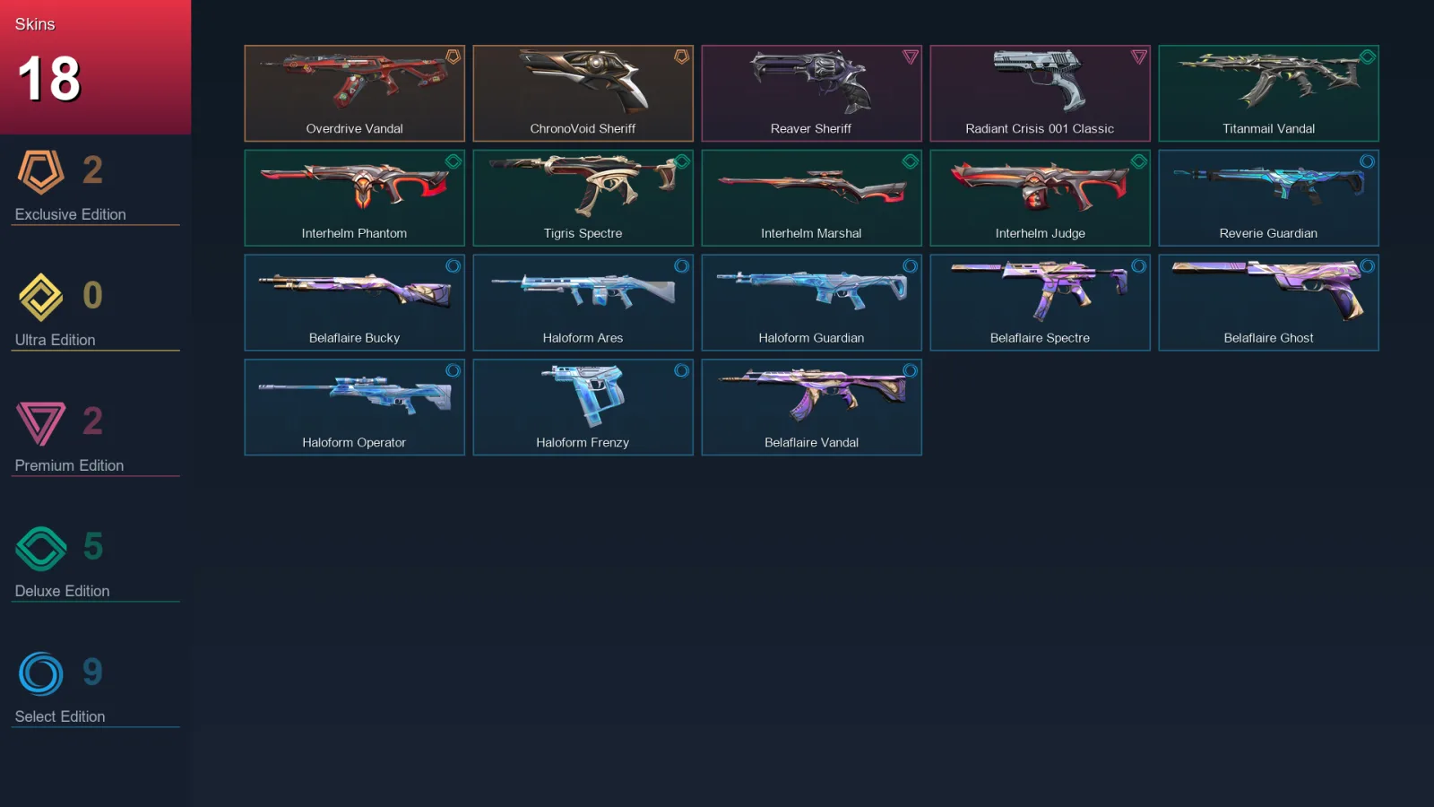 EU | Lv26 | Unranked | 18 Skin | 10 Agent | 11 Buddy — Valorant account