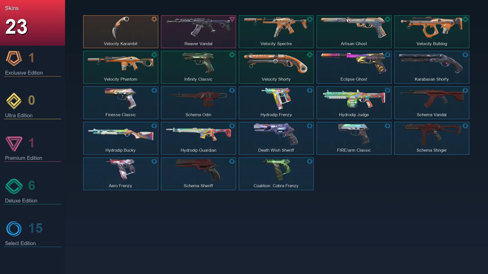 EU | Lv174 | Unranked | 23 Skin | 29 Agent | 88 Buddy