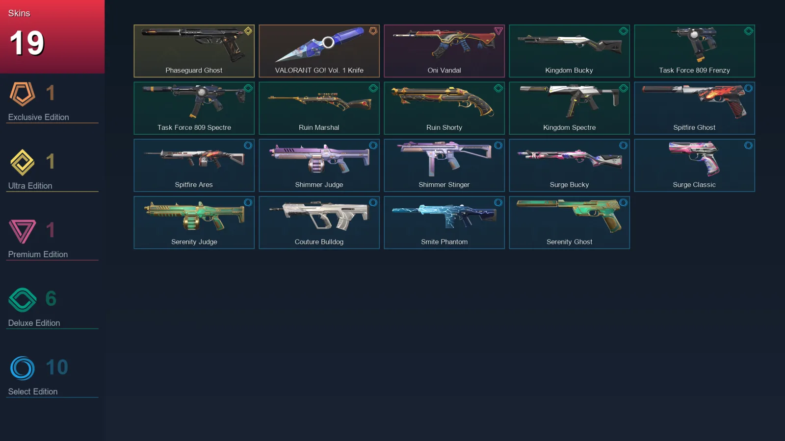 EU | Lv33 | Unranked | 19 Skin | 14 Agent | 37 Buddy