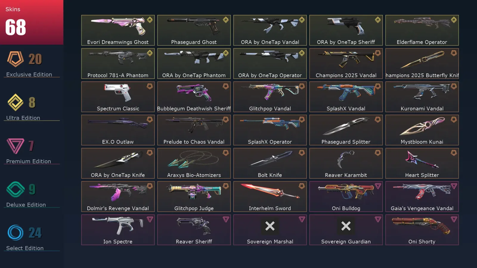 [Valorant] | EU | Level 58 | 18 Agents | 68 Skins — Valorant account