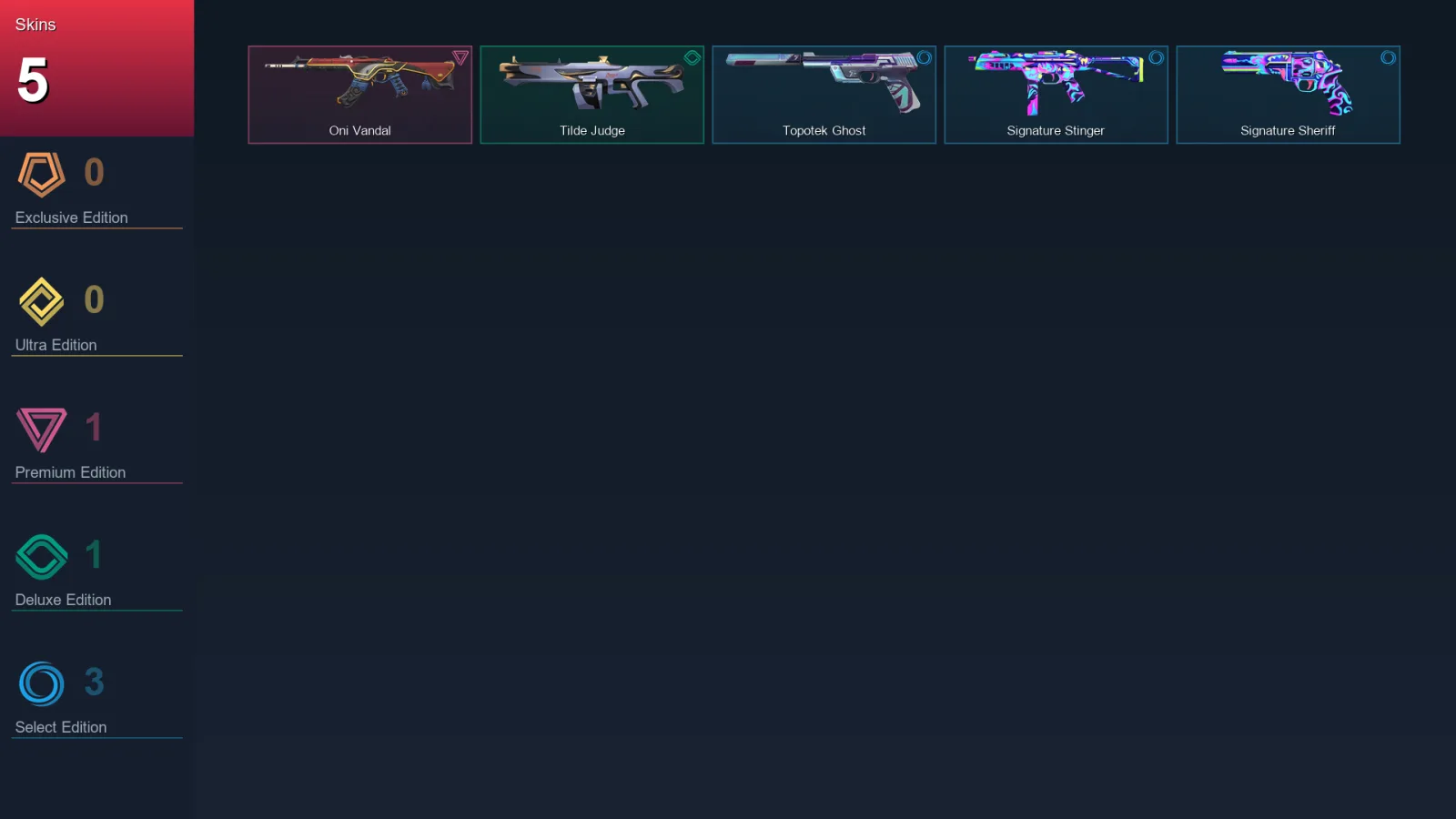 LA | Lv17 | Unranked | 5 Skin | 8 Agent | 5 Buddy