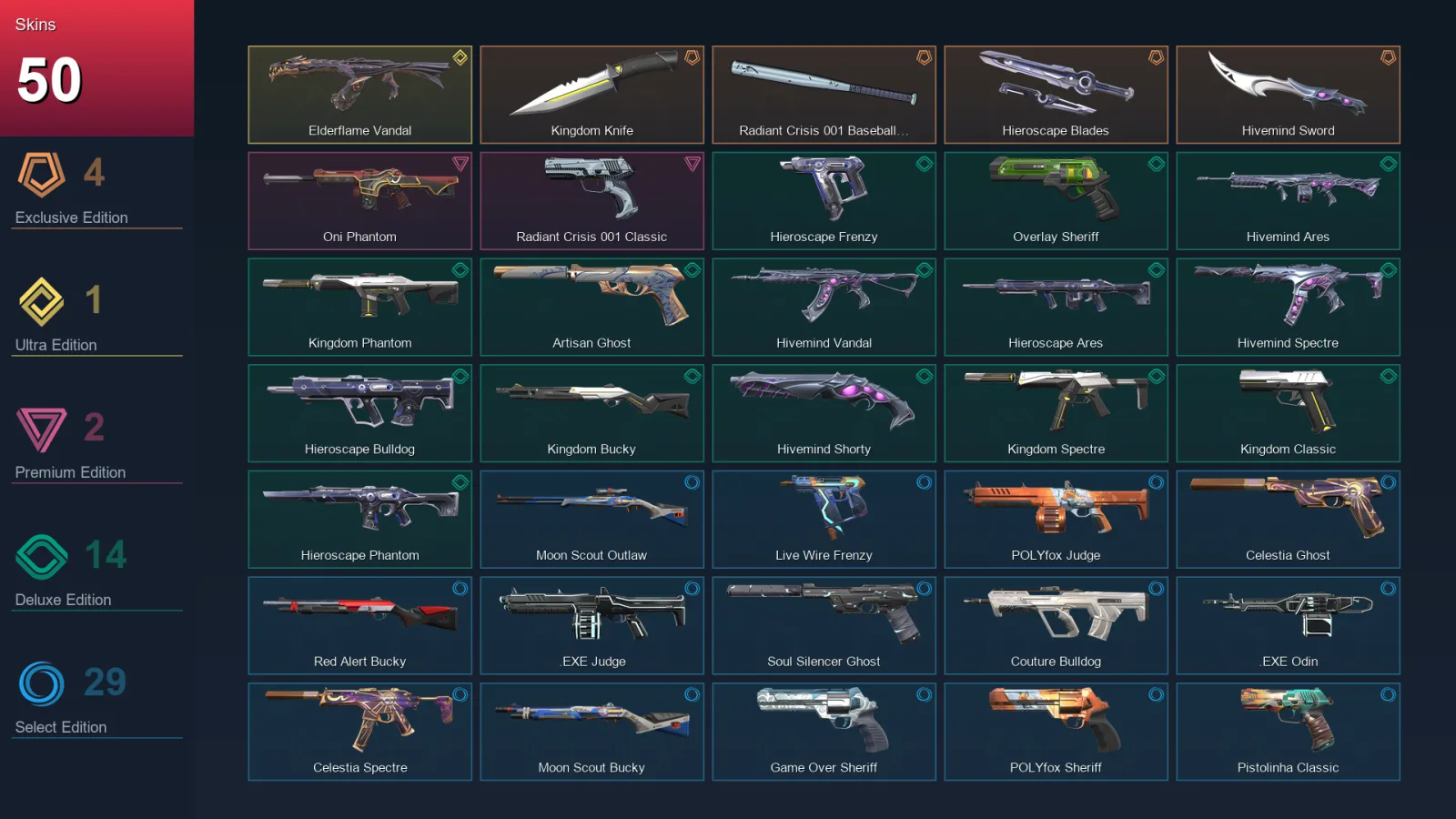 LA | Lv163 | Unranked | 50 Skin | 26 Agent | 81 Buddy