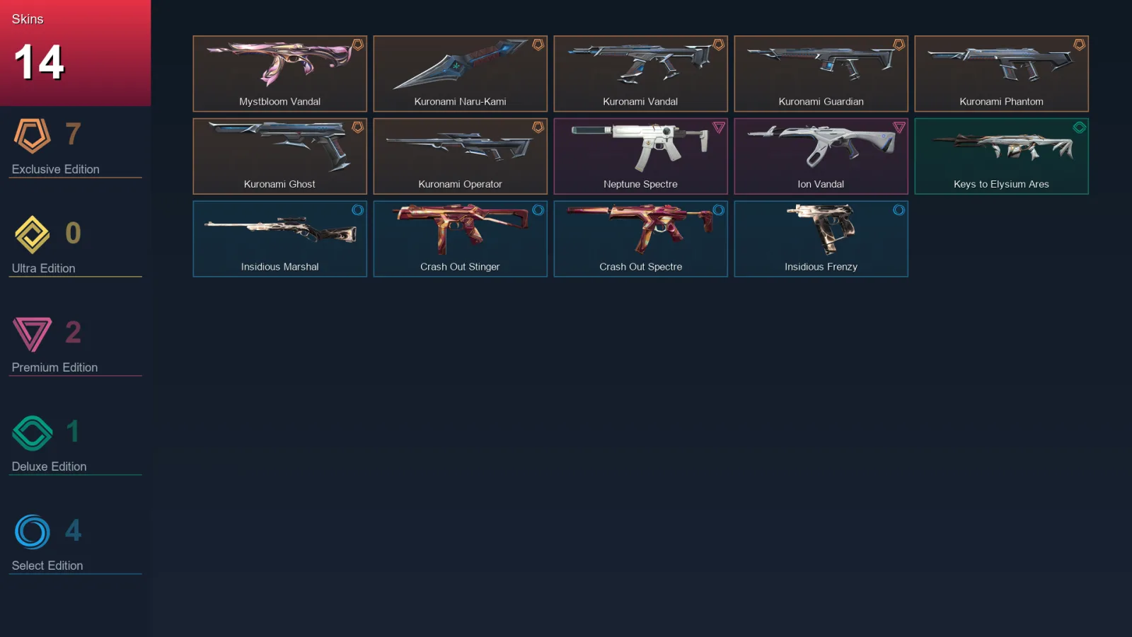 EU | Lv21 | Unranked | 14 Skin | 9 Agent | 8 Buddy