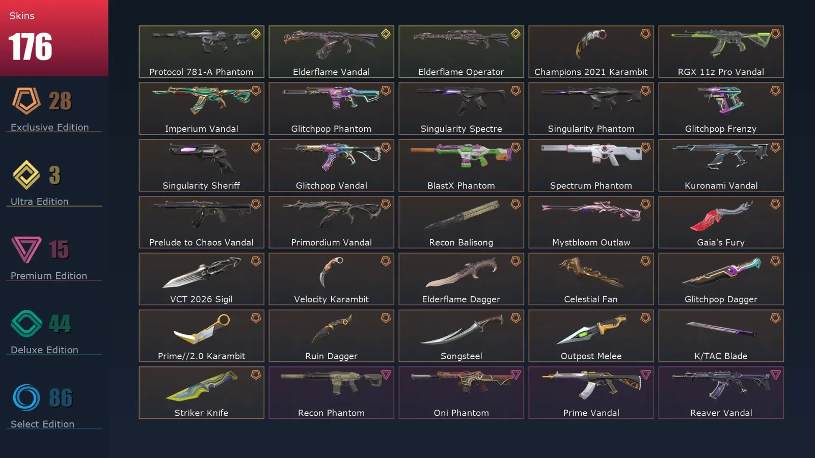 [Valorant] | EU | Level 387 | 29 Agents | 176 Skins — Valorant account