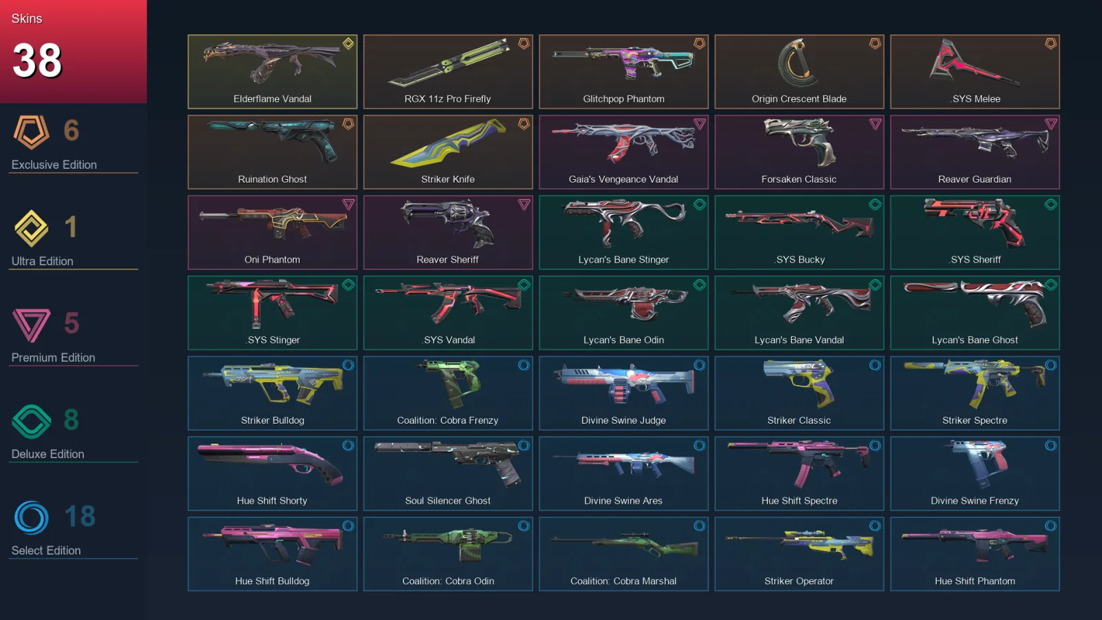EU | Lv90 | Unranked | 38 Skin | 20 Agent | 37 Buddy