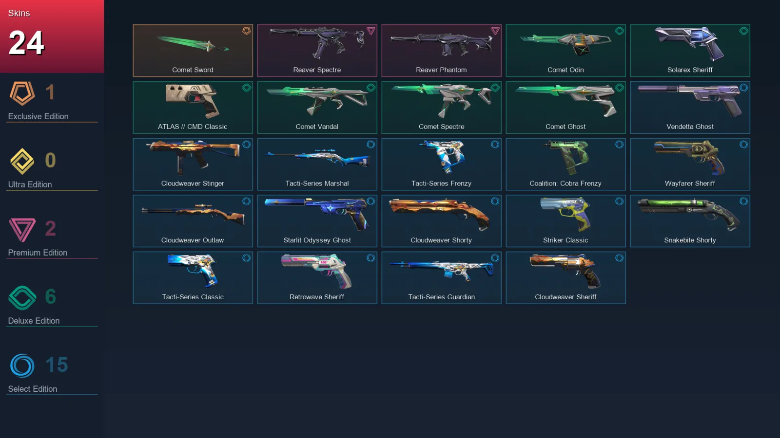 AP | Lv161 | Unranked | 24 Skin | 27 Agent | 71 Buddy