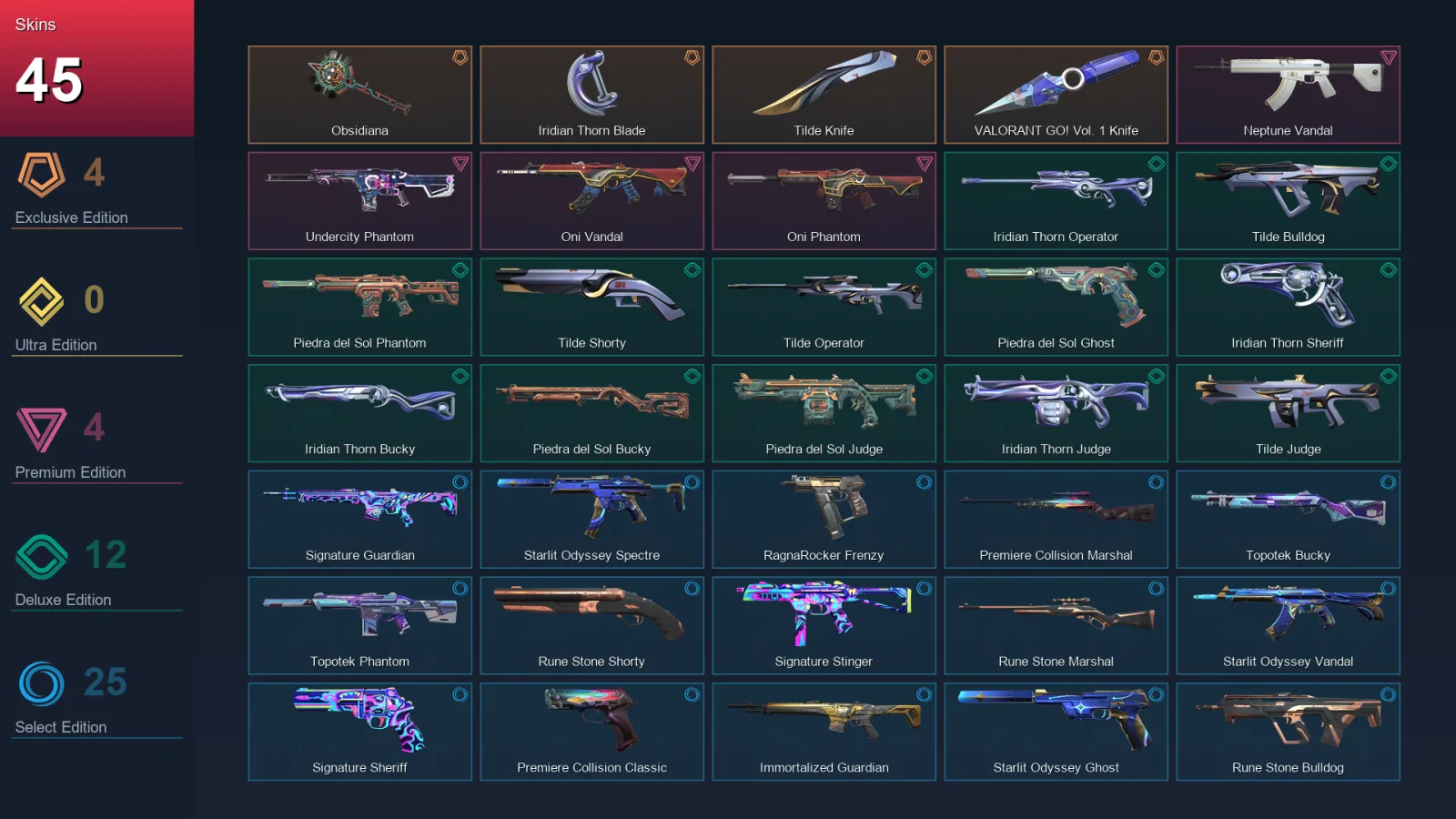 BR | Lv100 | Unranked | 45 Skin | 22 Agent | 63 Buddy
