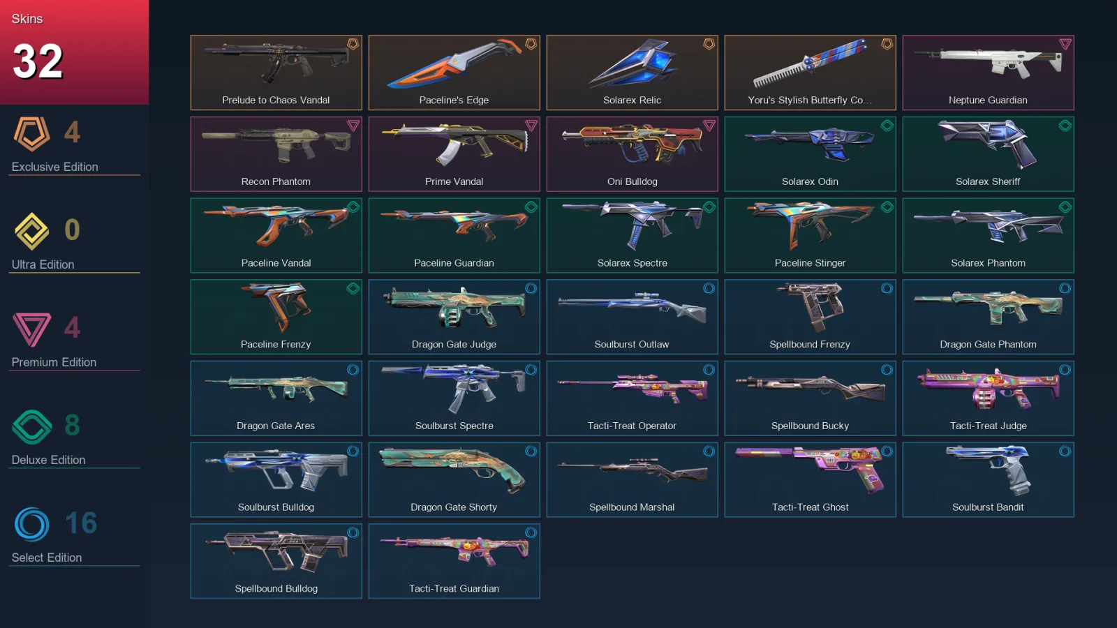 AP | Lv71 | Unranked | 32 Skin | 27 Agent | 51 Buddy