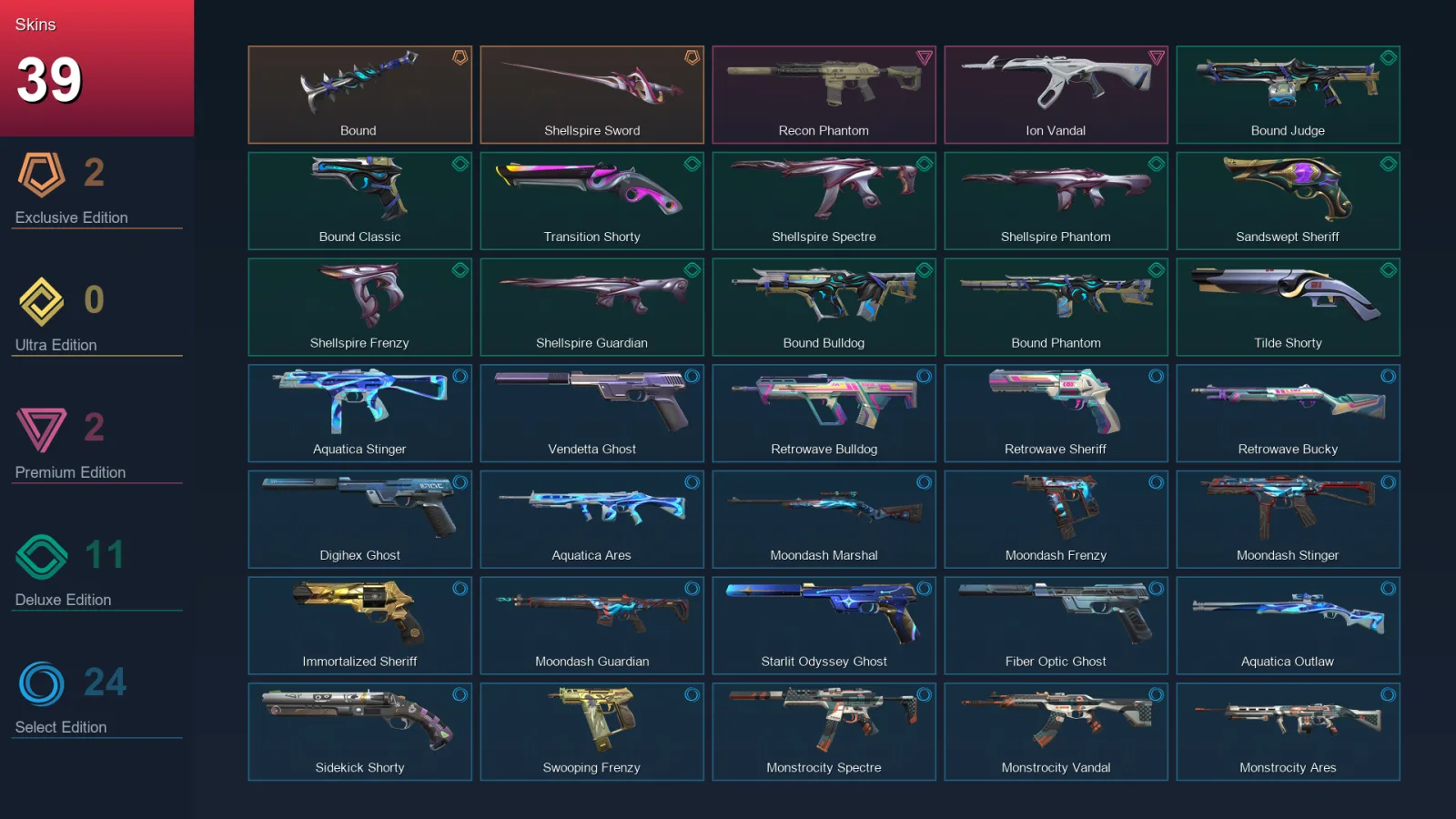 EU | Lv292 | Unranked | 39 Skin | 24 Agent | 88 Buddy