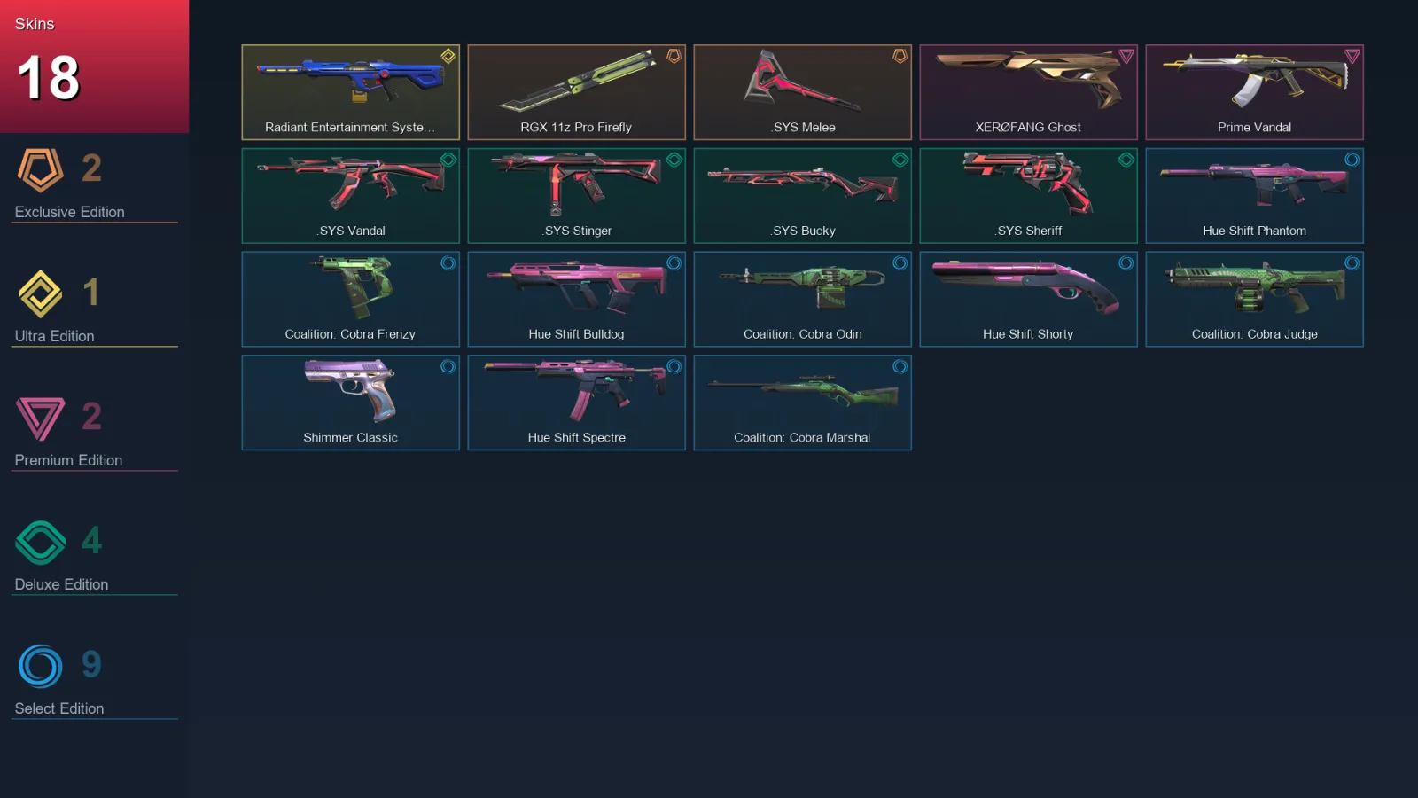 EU | Lv85 | Unranked | 18 Skin | 24 Agent | 29 Buddy