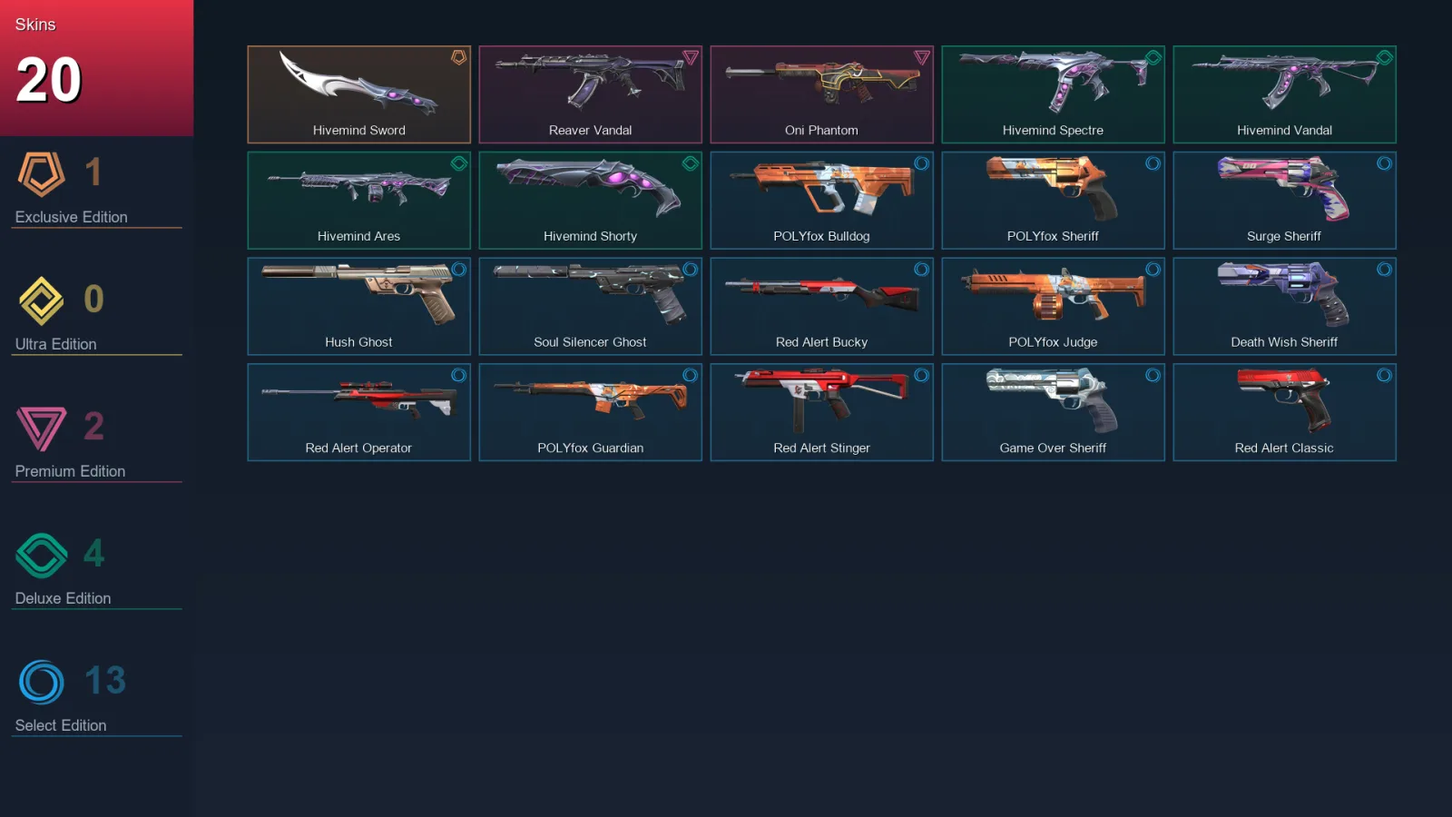 AP | Lv86 | Unranked | 20 Skin | 22 Agent | 53 Buddy