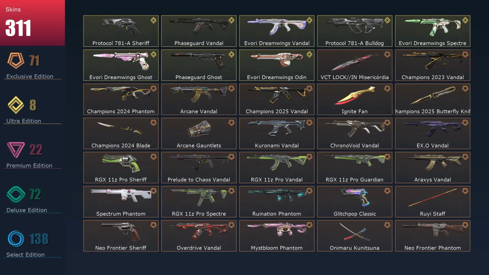 [Valorant] | EU | Level 414 | Diamond 1 | 29 Agents | 311 Skins — Valorant account