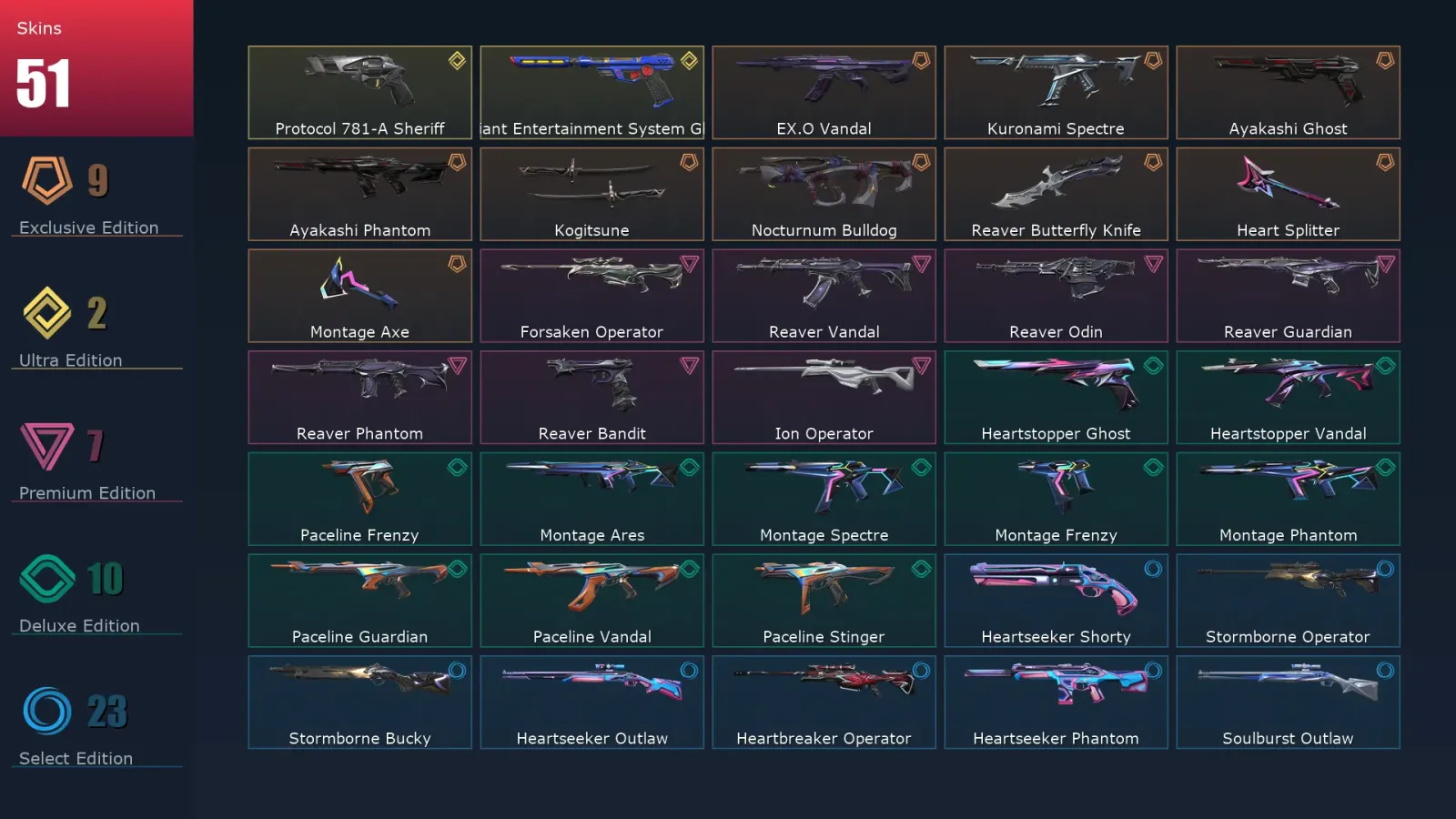 [Valorant] | EU | Level 66 | 21 Agents | 52 Skins — Valorant account