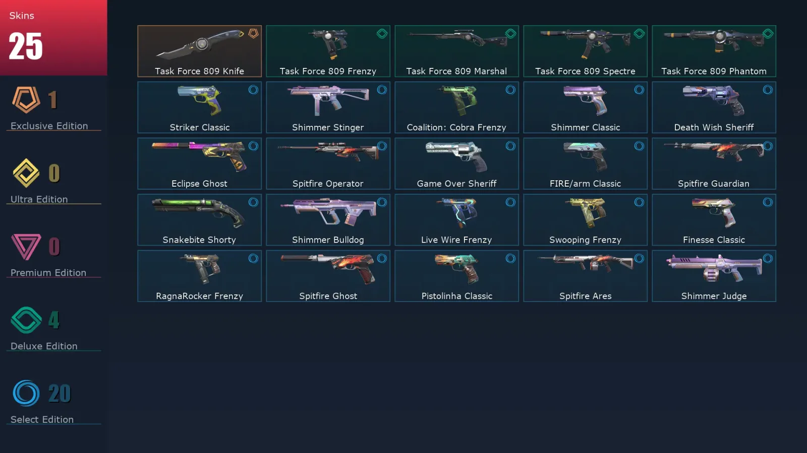 [Valorant] | EU | Level 200 | 25 Agents | 25 Skins