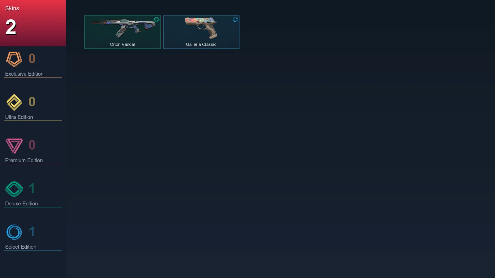 EU | Lv20 | Unranked | 2 Skin | 8 Agent | 4 Buddy — Galleria Classic