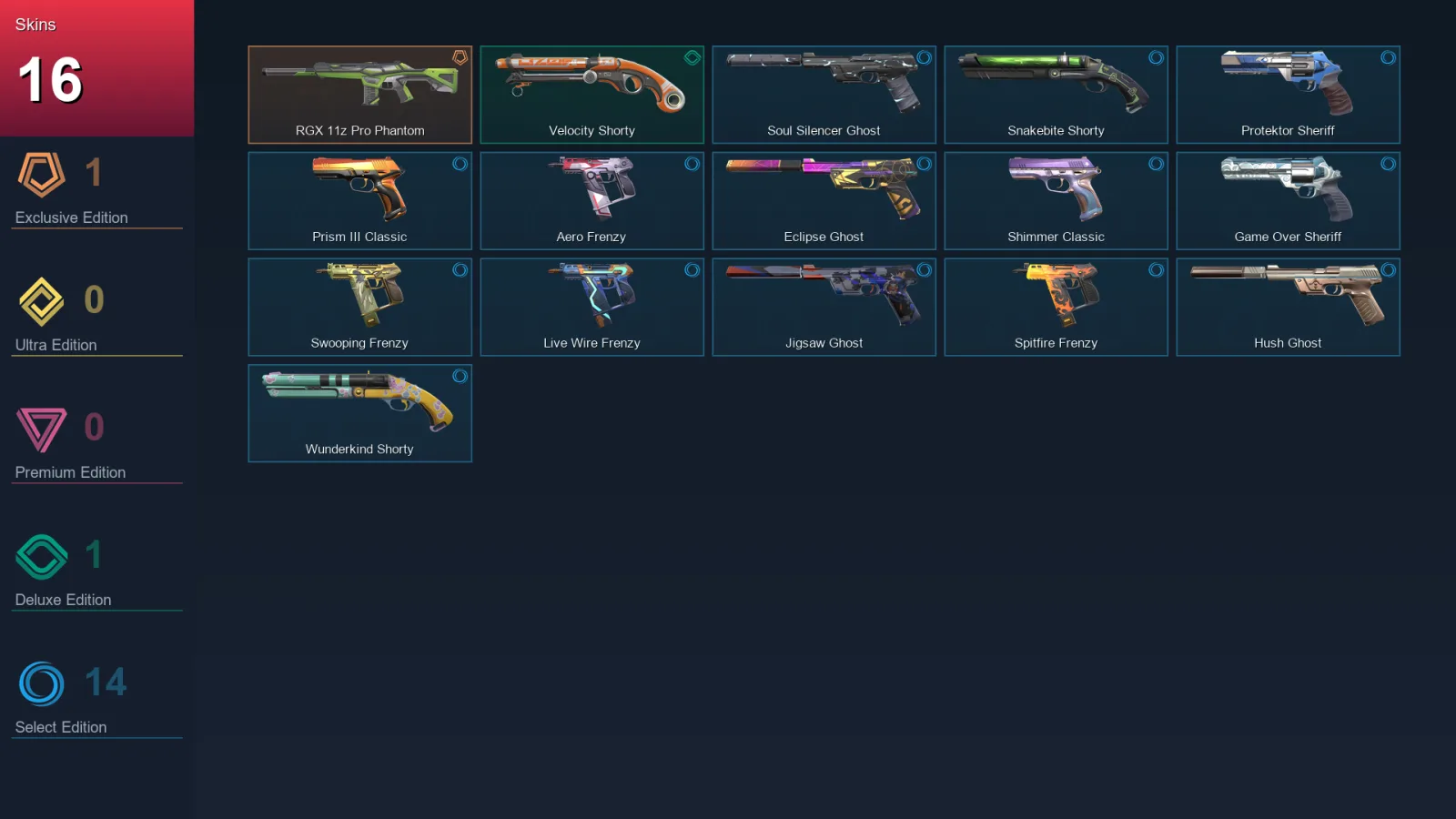 EU | Lv198 | Unranked | 16 Skin | 21 Agent | 60 Buddy — Valorant account