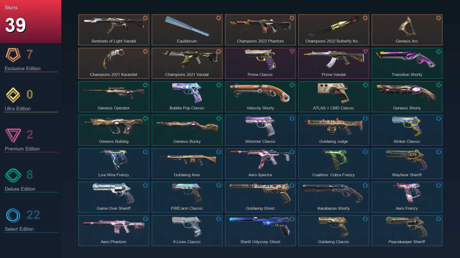AP | Lv275 | Unranked | 39 Skin | 28 Agent | 100 Buddy — Valorant account