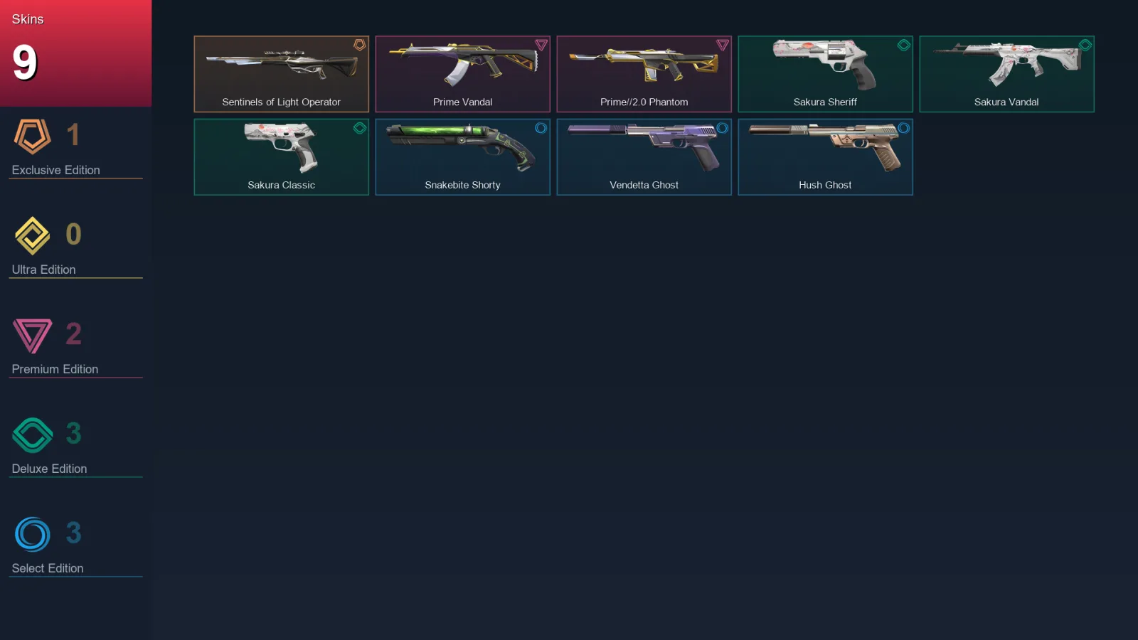 AP | Lv74 | Unranked | 9 Skin | 16 Agent | 31 Buddy