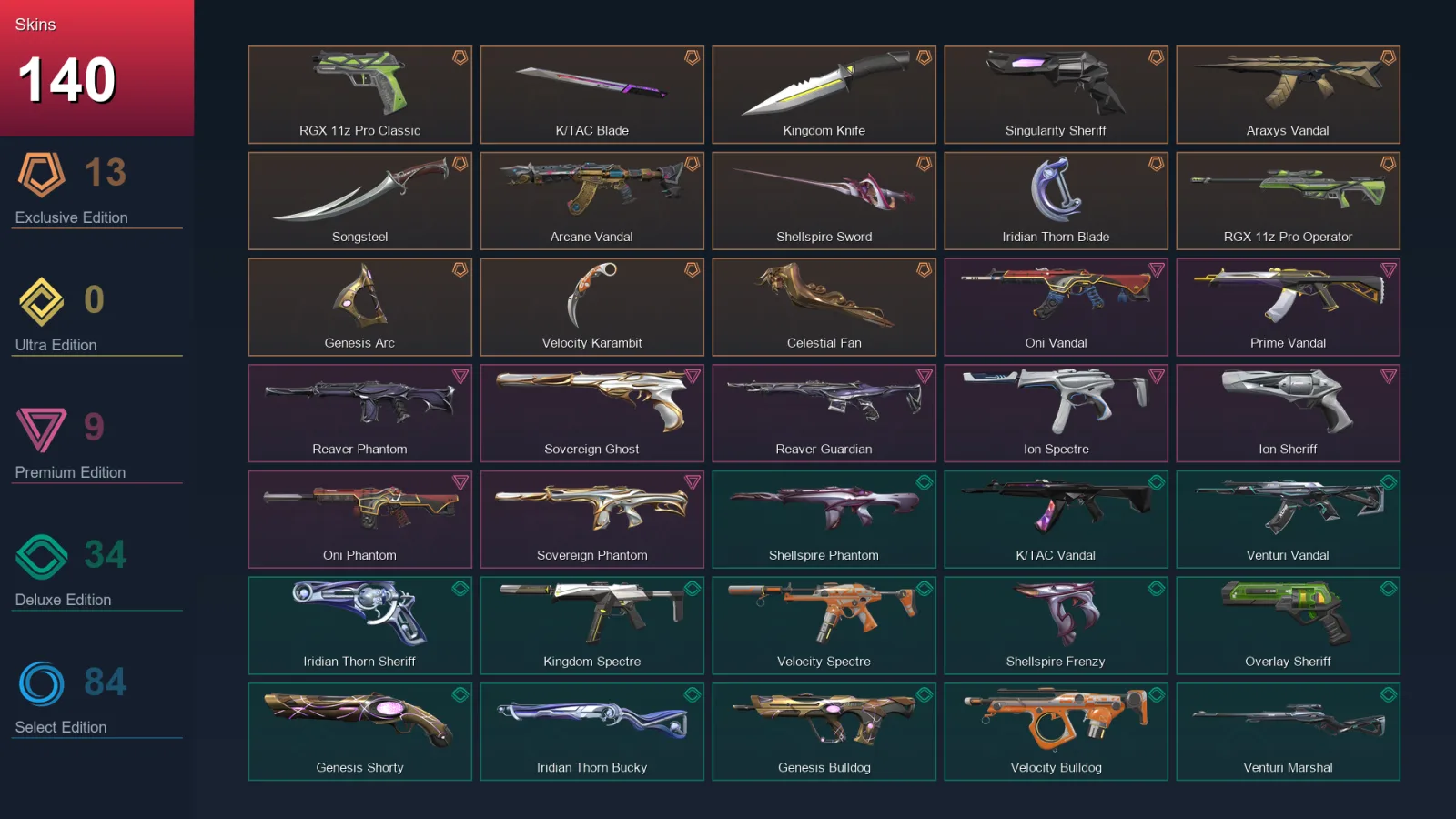 EU | Lv318 | Unranked | 140 Skin | 27 Agent | 157 Buddy