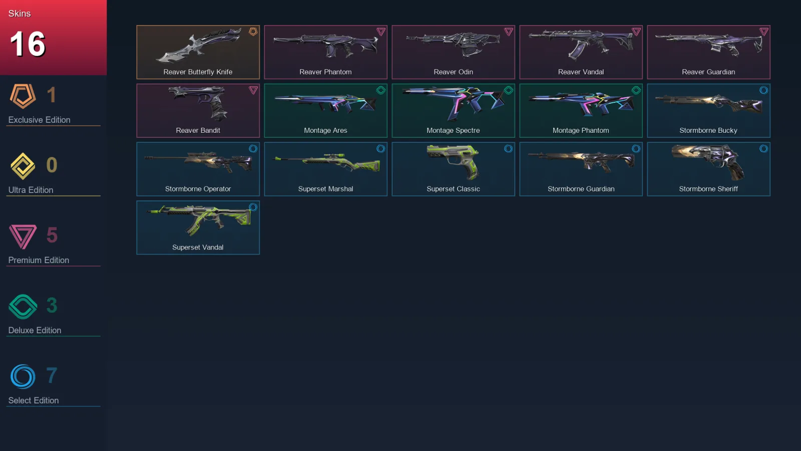 EU | Lv29 | Unranked | 16 Skin | 9 Agent | 14 Buddy