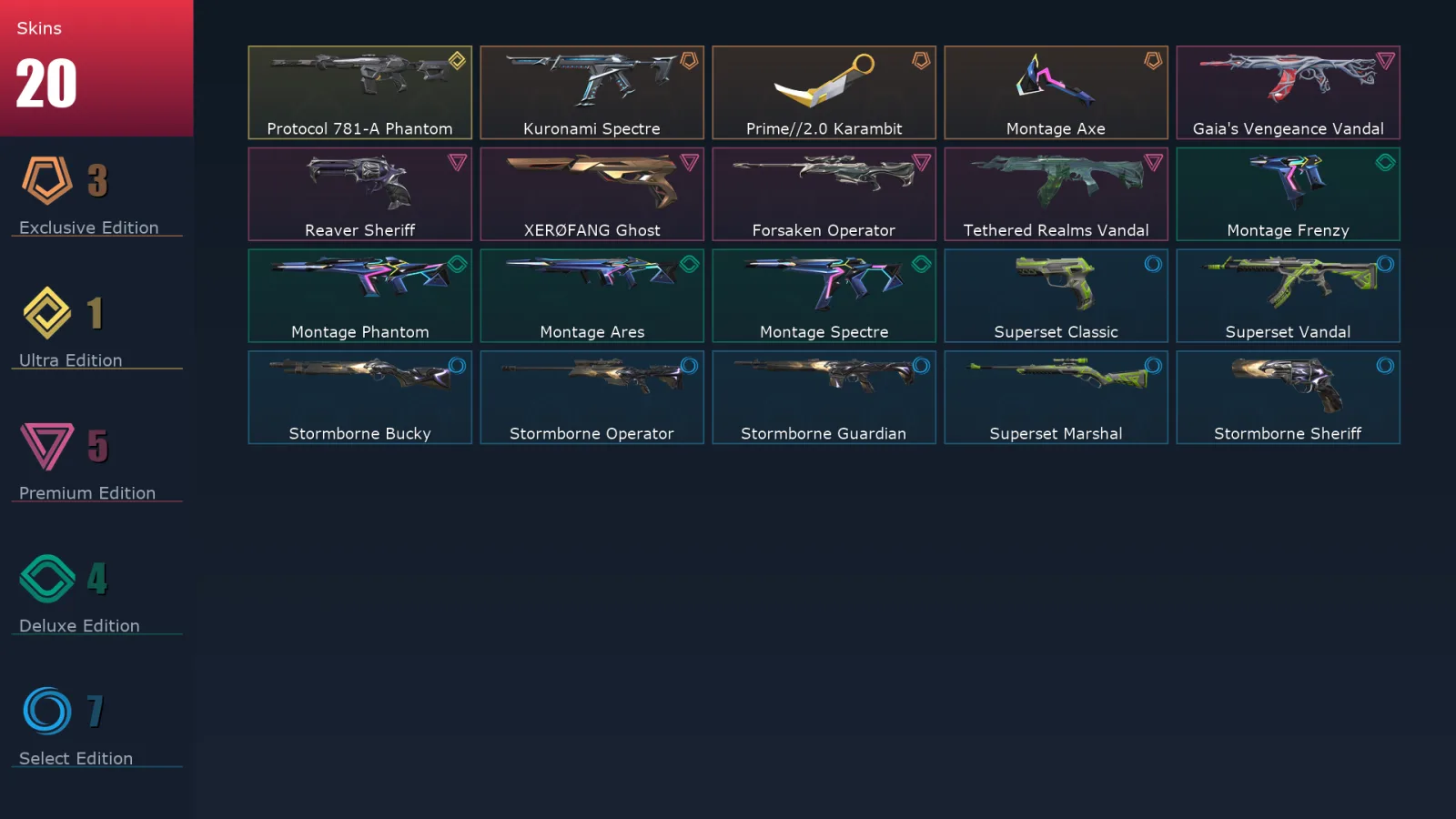 [Valorant] | EU | Level 39 | Silver 3 | 13 Agents | 20 Skins