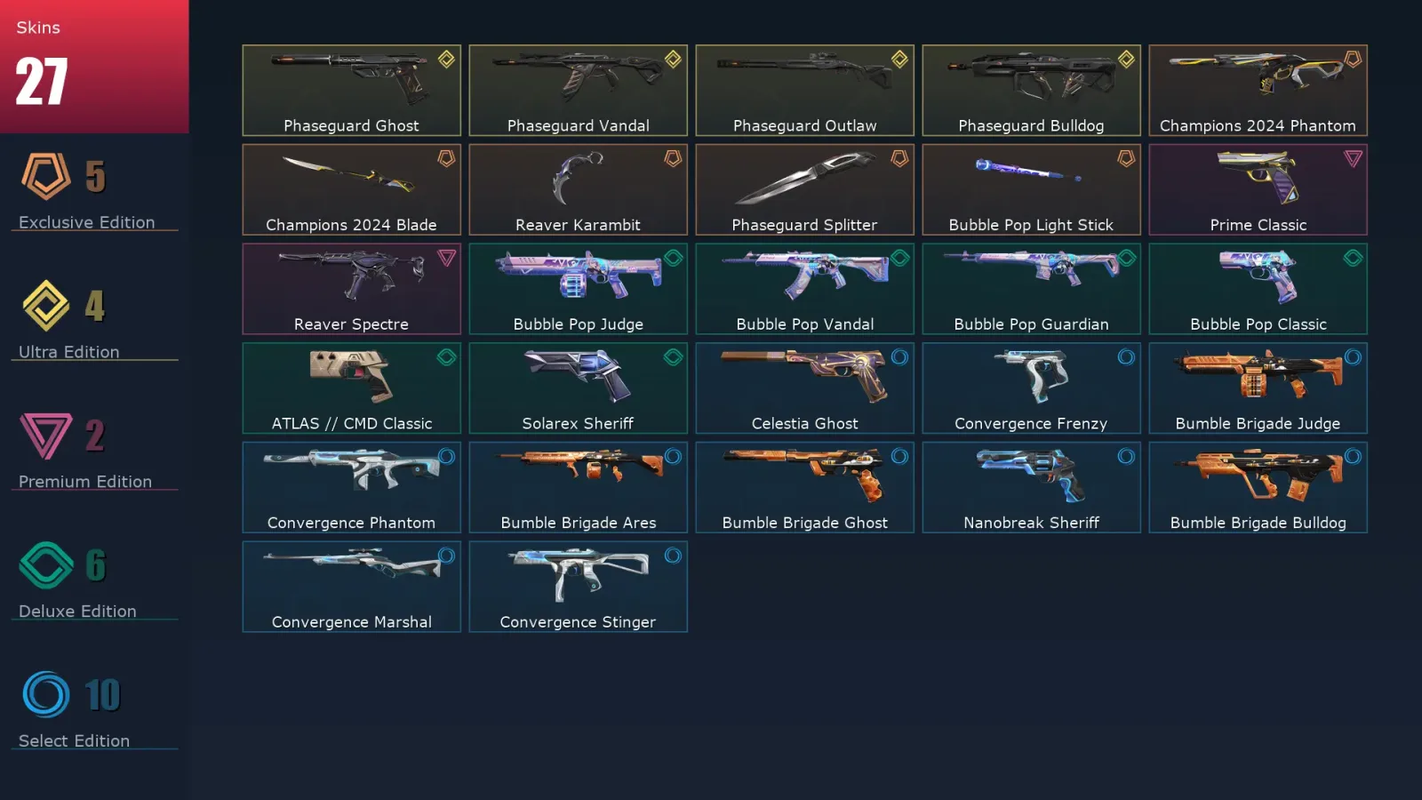 [Valorant] | EU | Level 97 | Gold 3 | 29 Agents | 27 Skins — Valorant account