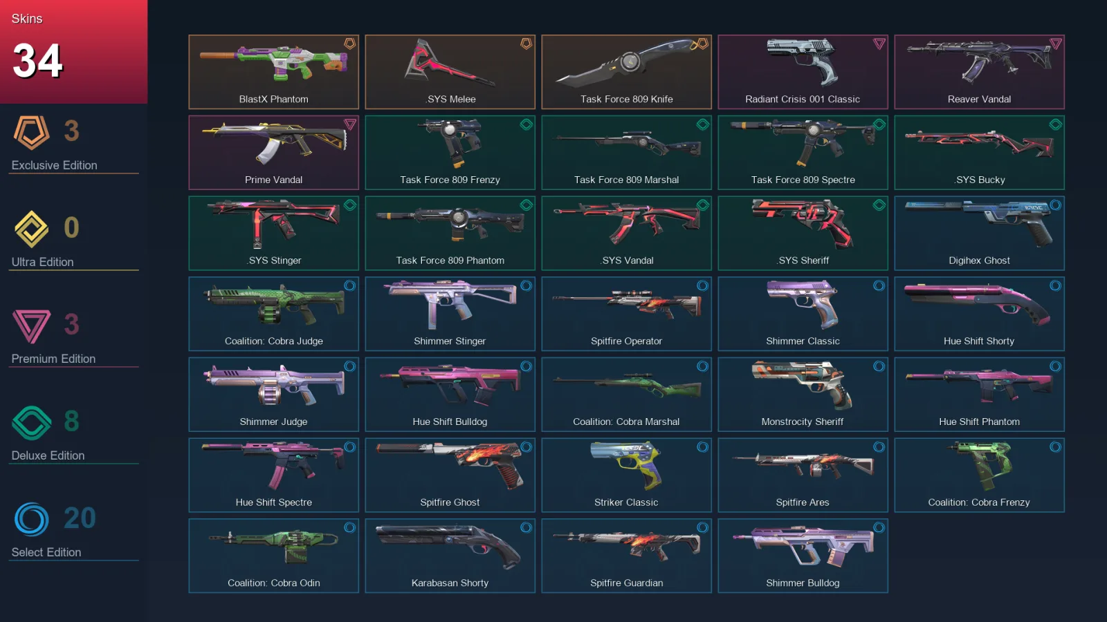 LA | Lv109 | Unranked | 34 Skin | 23 Agent | 51 Buddy