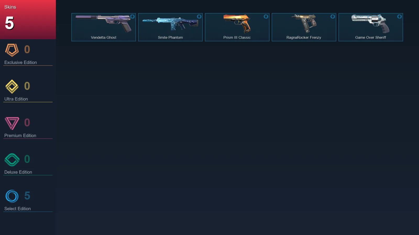 AP | Lv80 | Unranked | 5 Skin | 19 Agent | 41 Buddy