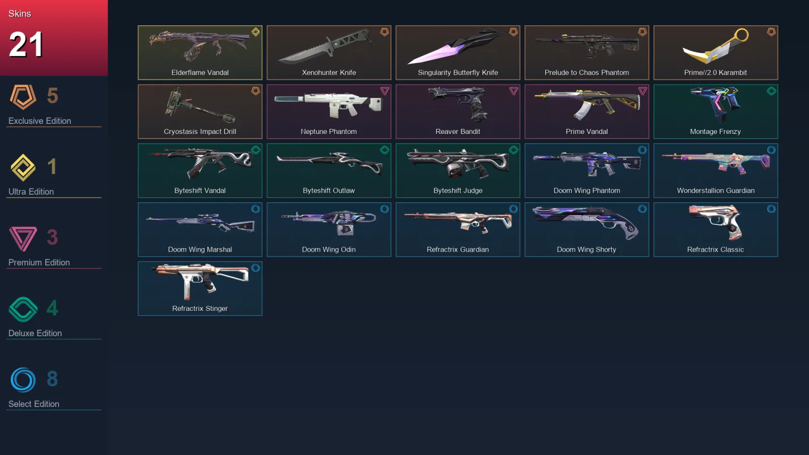 BR | Lv45 | Unranked | 21 Skin | 13 Agent | 21 Buddy — Valorant account