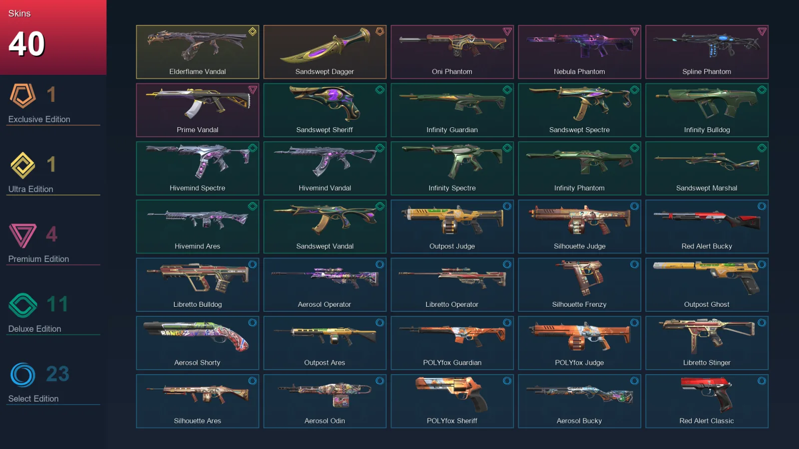 AP | Lv112 | Unranked | 40 Skin | 24 Agent | 66 Buddy — Valorant account