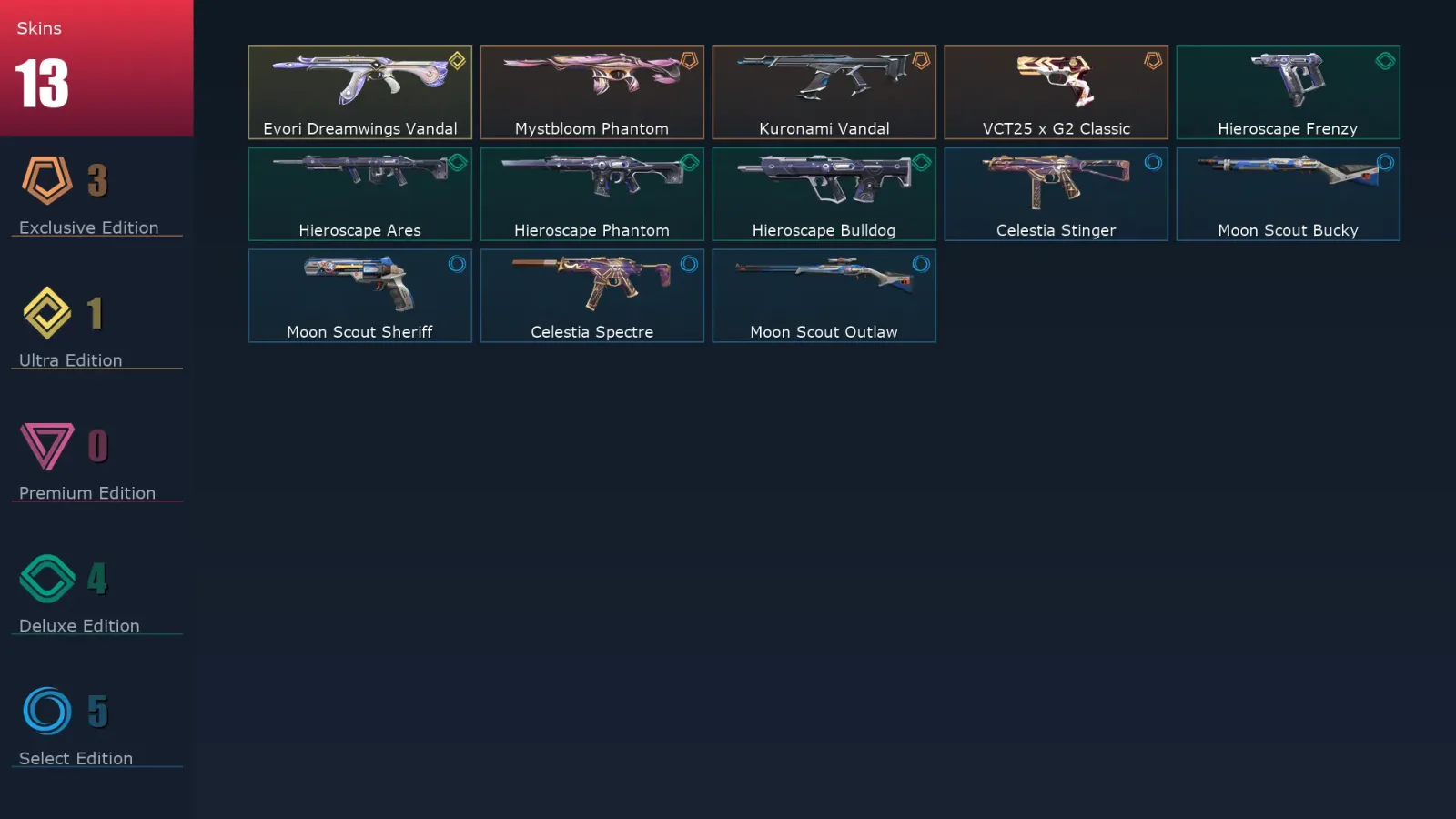 [Valorant] | EU | Level 55 | Gold 2 | 20 Agents | 13 Skins — Valorant account