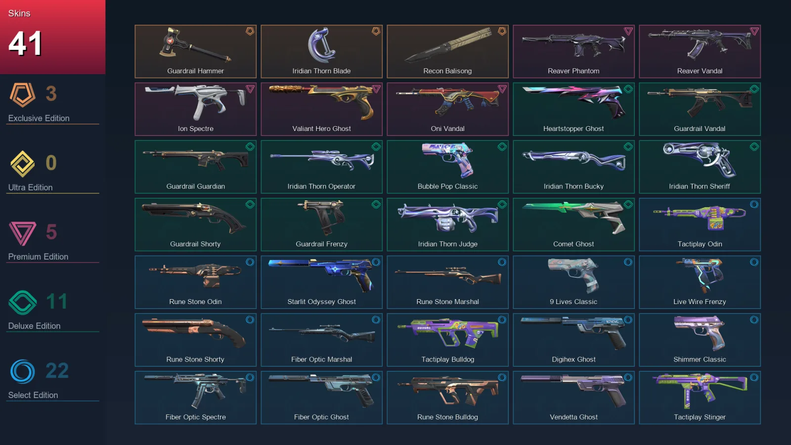 EU | Lv246 | Unranked | 41 Skin | 28 Agent | 92 Buddy &mdash; Valorant account with Astra
