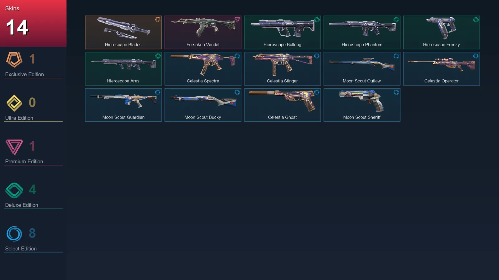 EU | Lv40 | Unranked | 14 Skin | 14 Agent | 16 Buddy