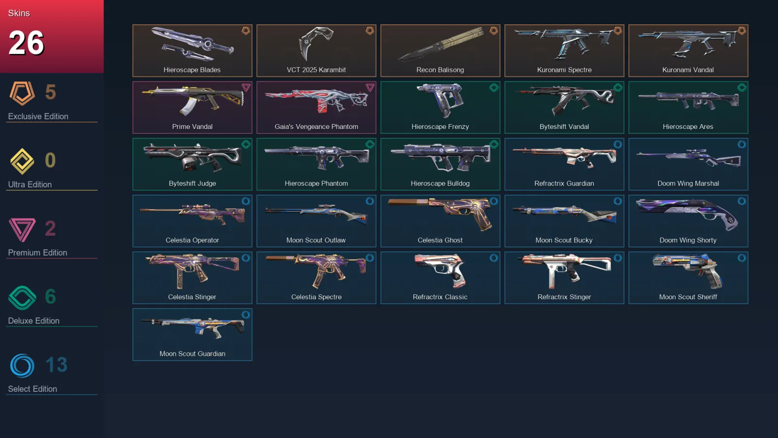 EU | Lv39 | Unranked | 26 Skin | 16 Agent | 24 Buddy