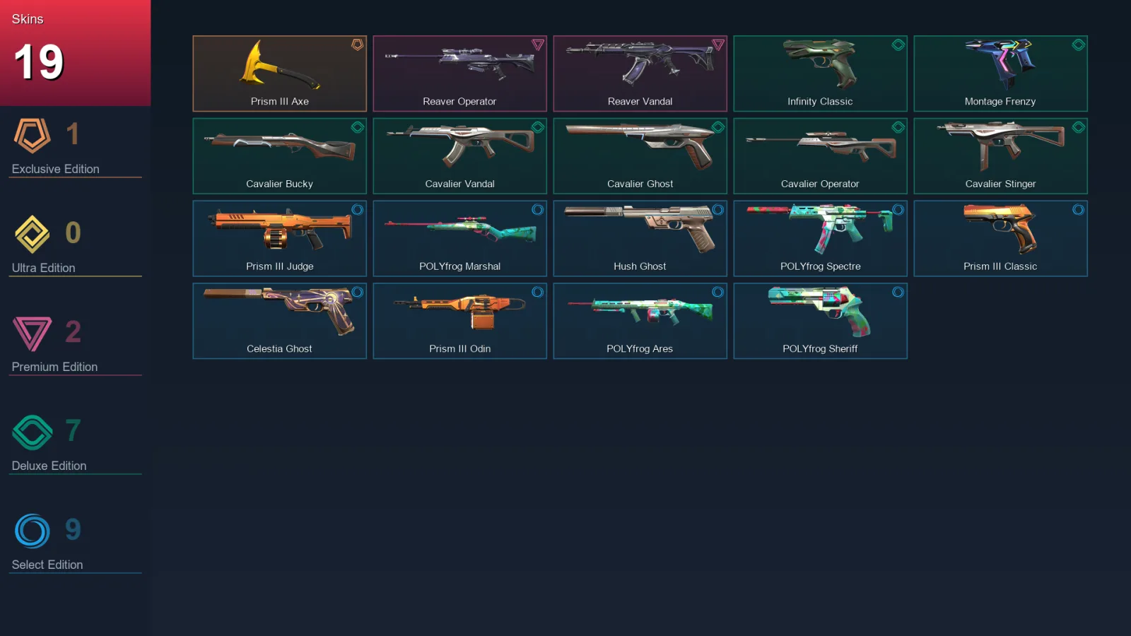 EU | Lv88 | Unranked | 19 Skin | 29 Agent | 47 Buddy — Valorant account