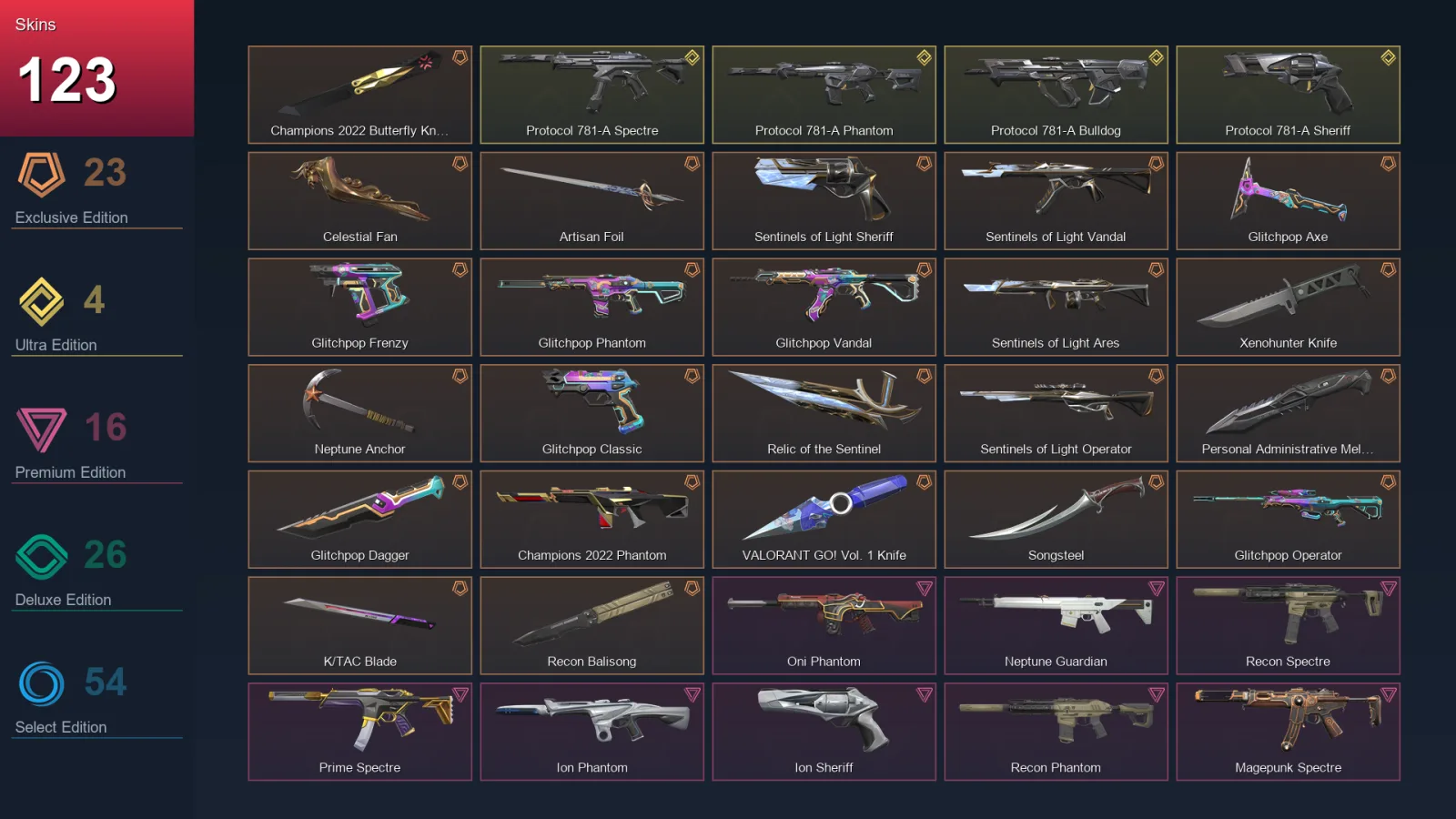 EU | Lv116 | Unranked | 123 Skin | 19 Agent | 101 Buddy — Songsteel Marshal